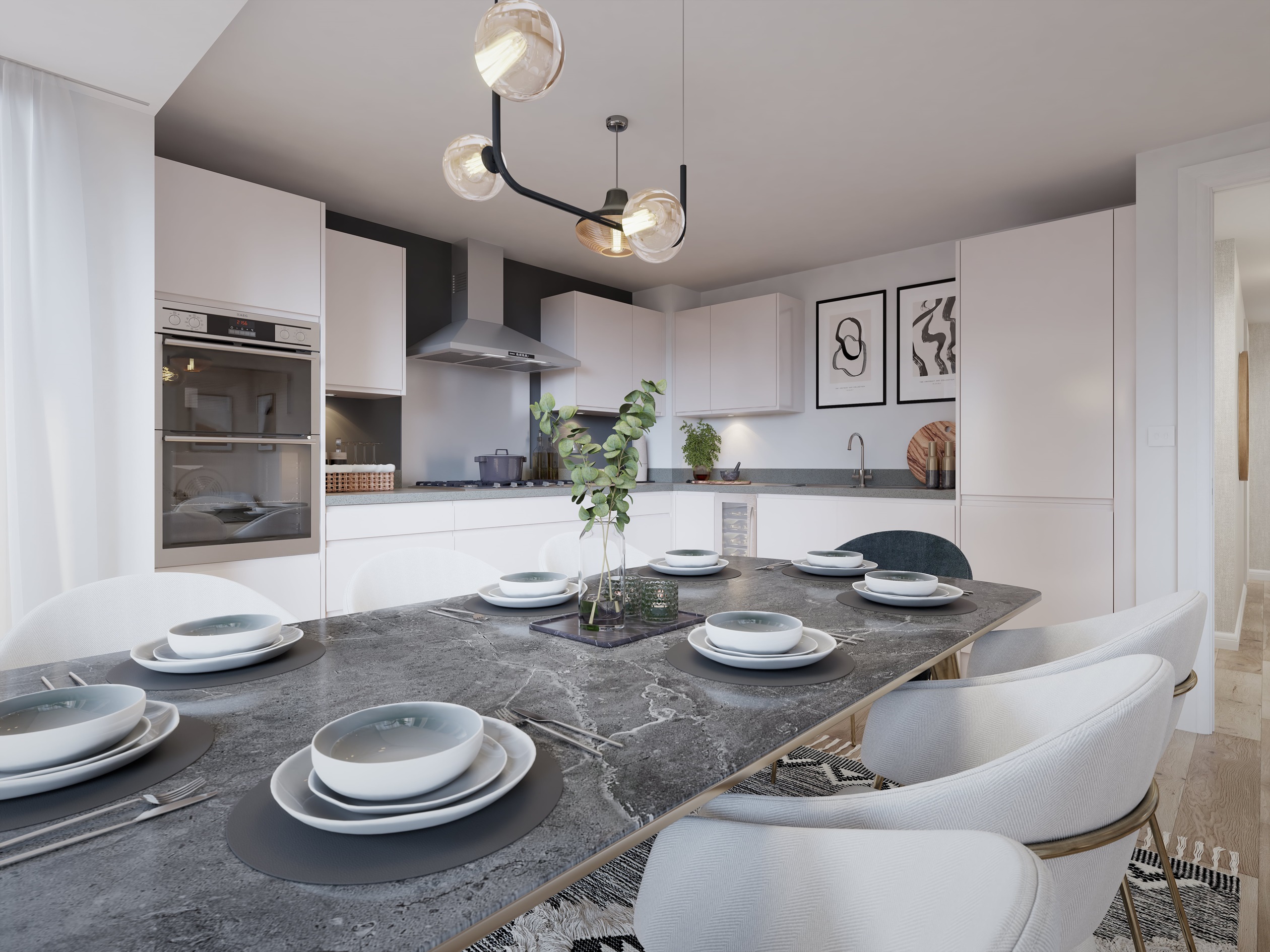 Milford kitchen-diner CGI