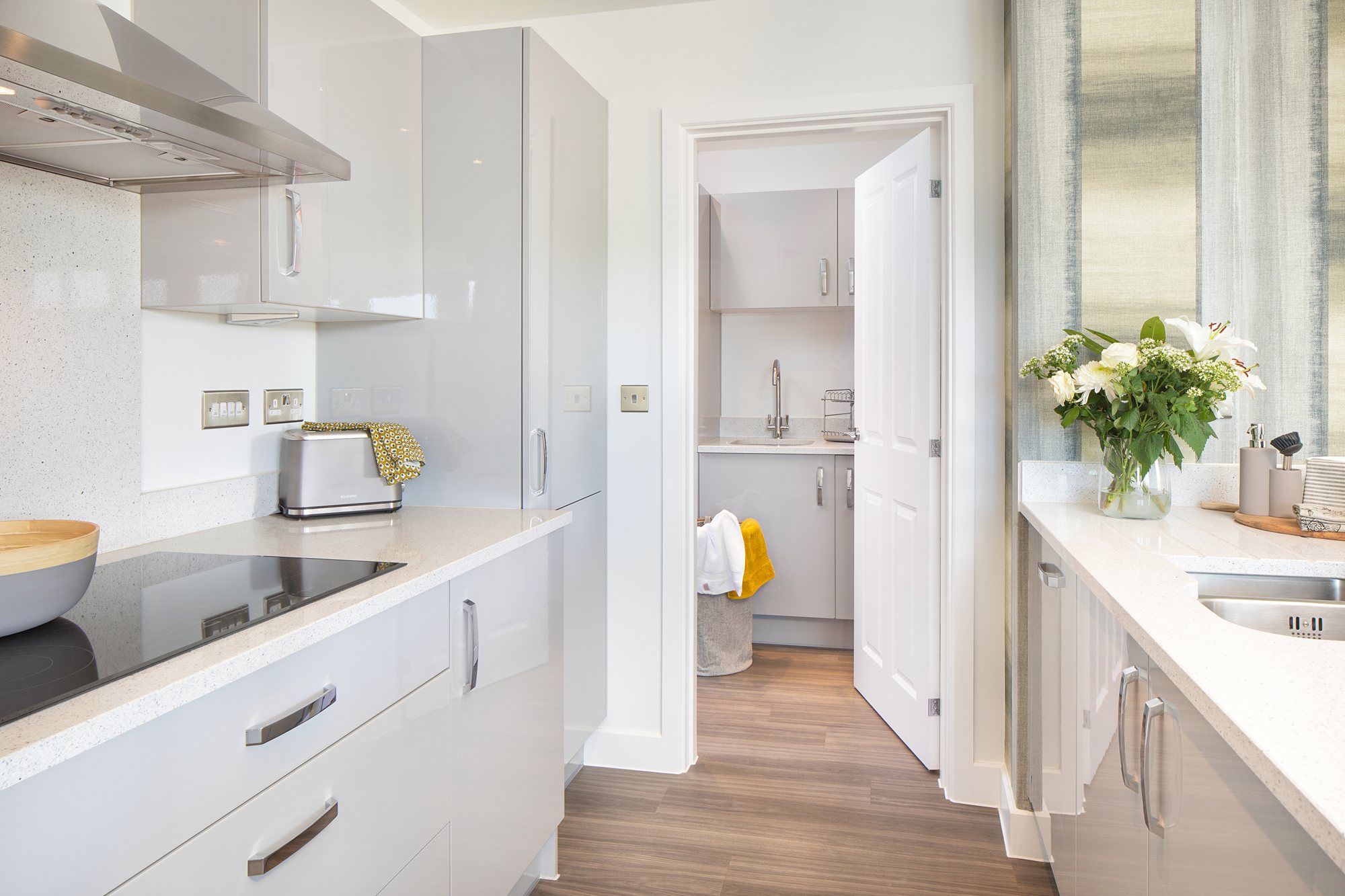 Kitchen with utility area