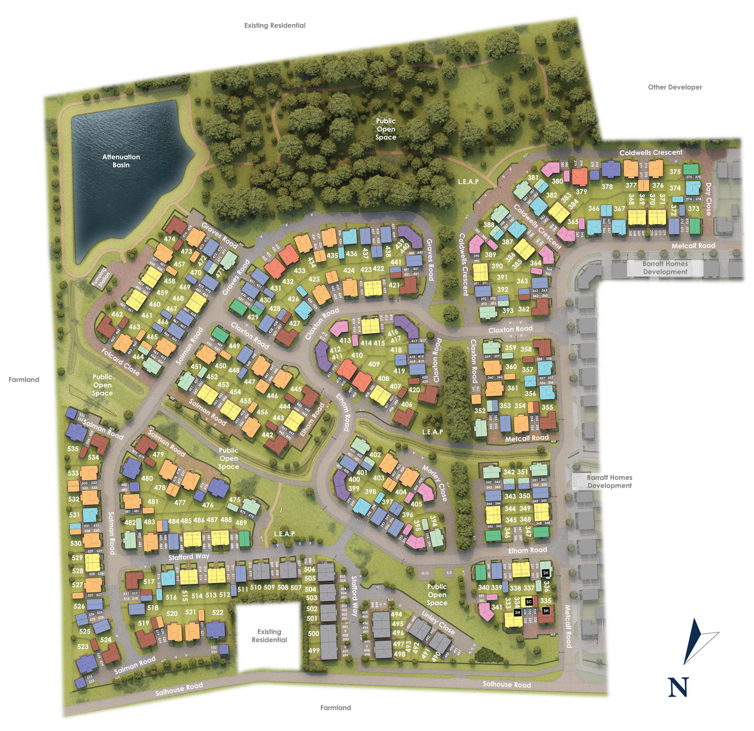 Woodland Heath site plan