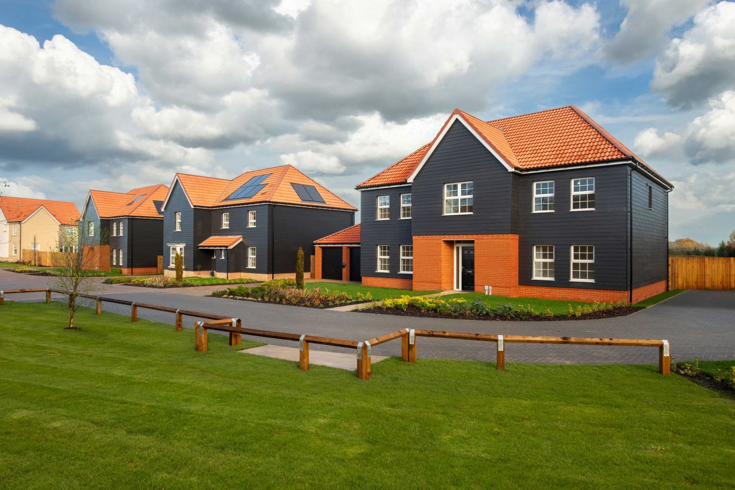 STREET SCENE OF 4 & 5 BEDROOM HOMES