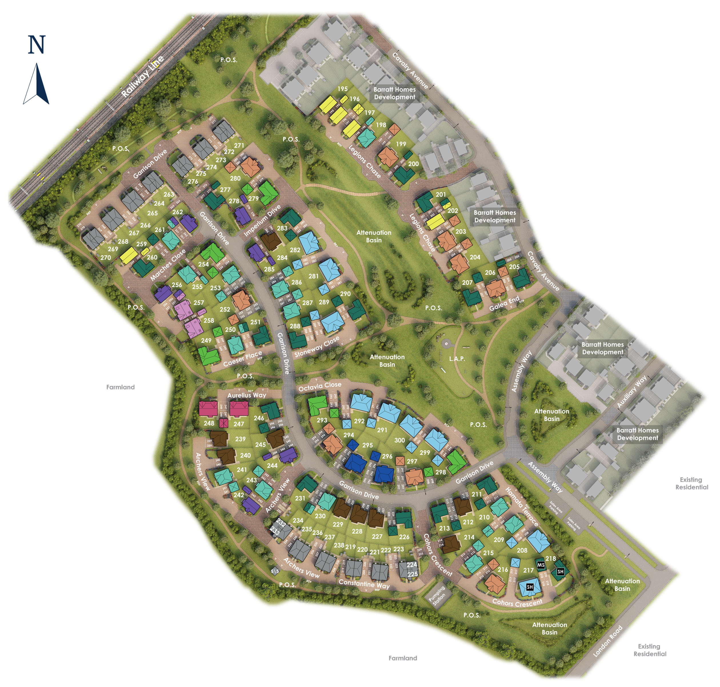 DWH at Roman Gardens site plan