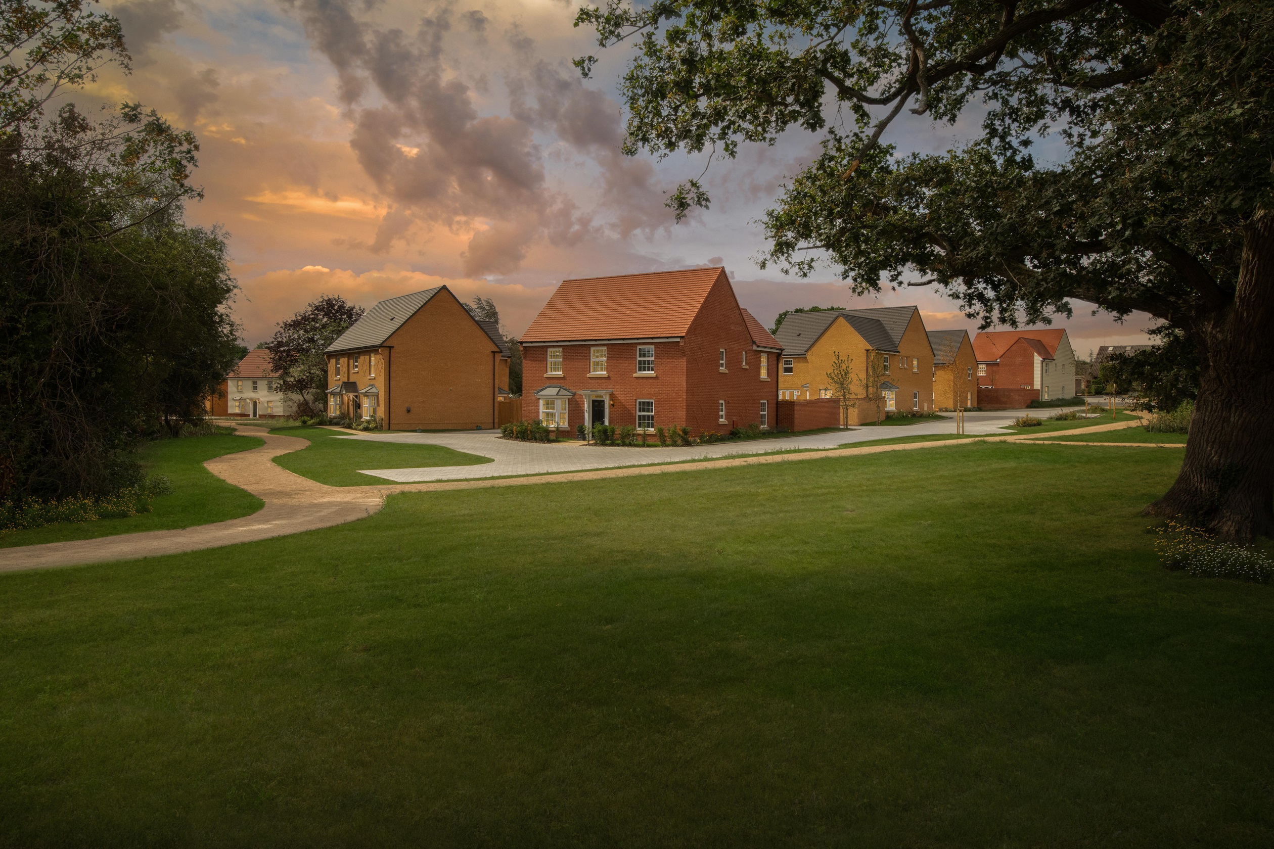 Oak View_StreetScene_Dusk