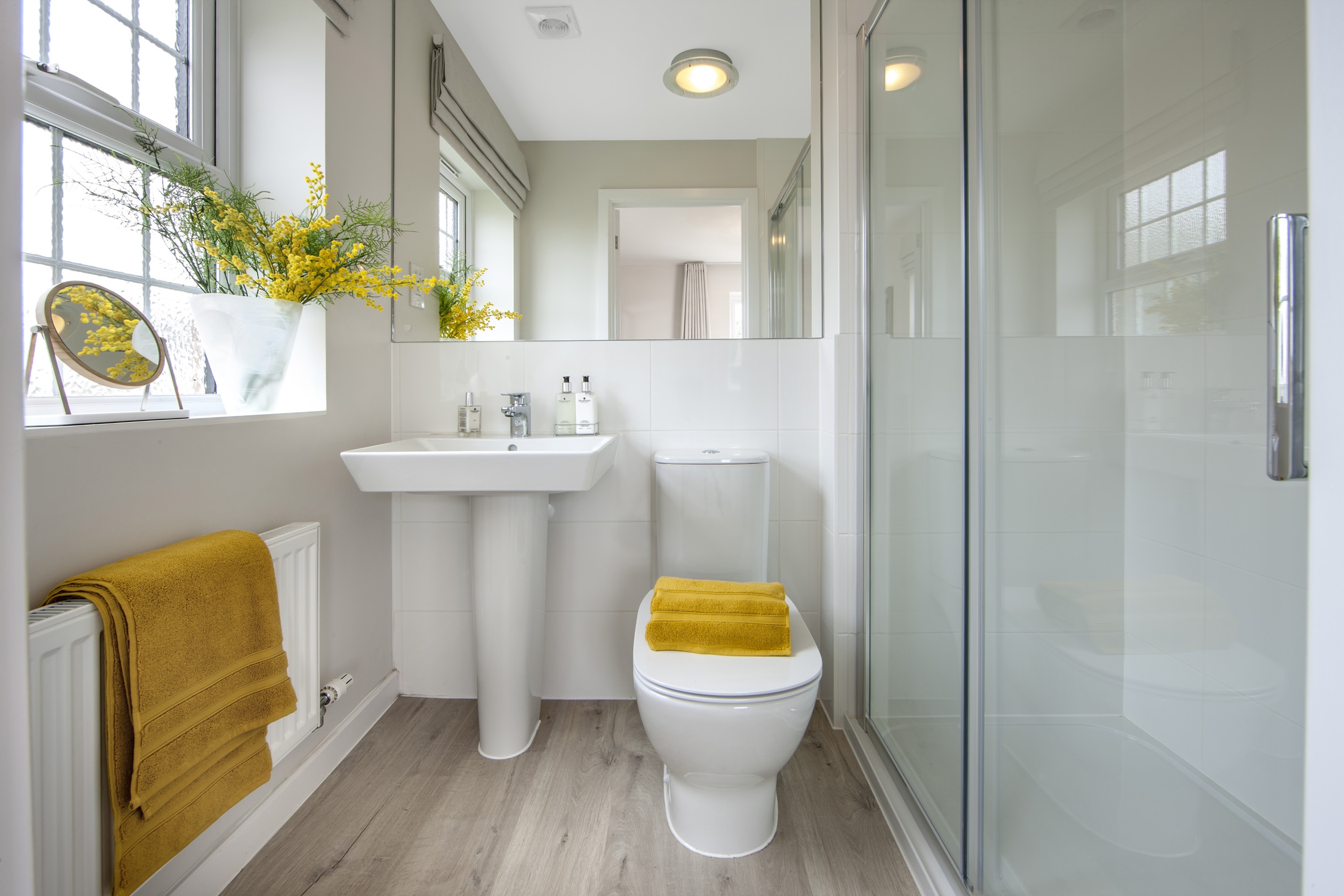 bathroom with sink toilet and shower