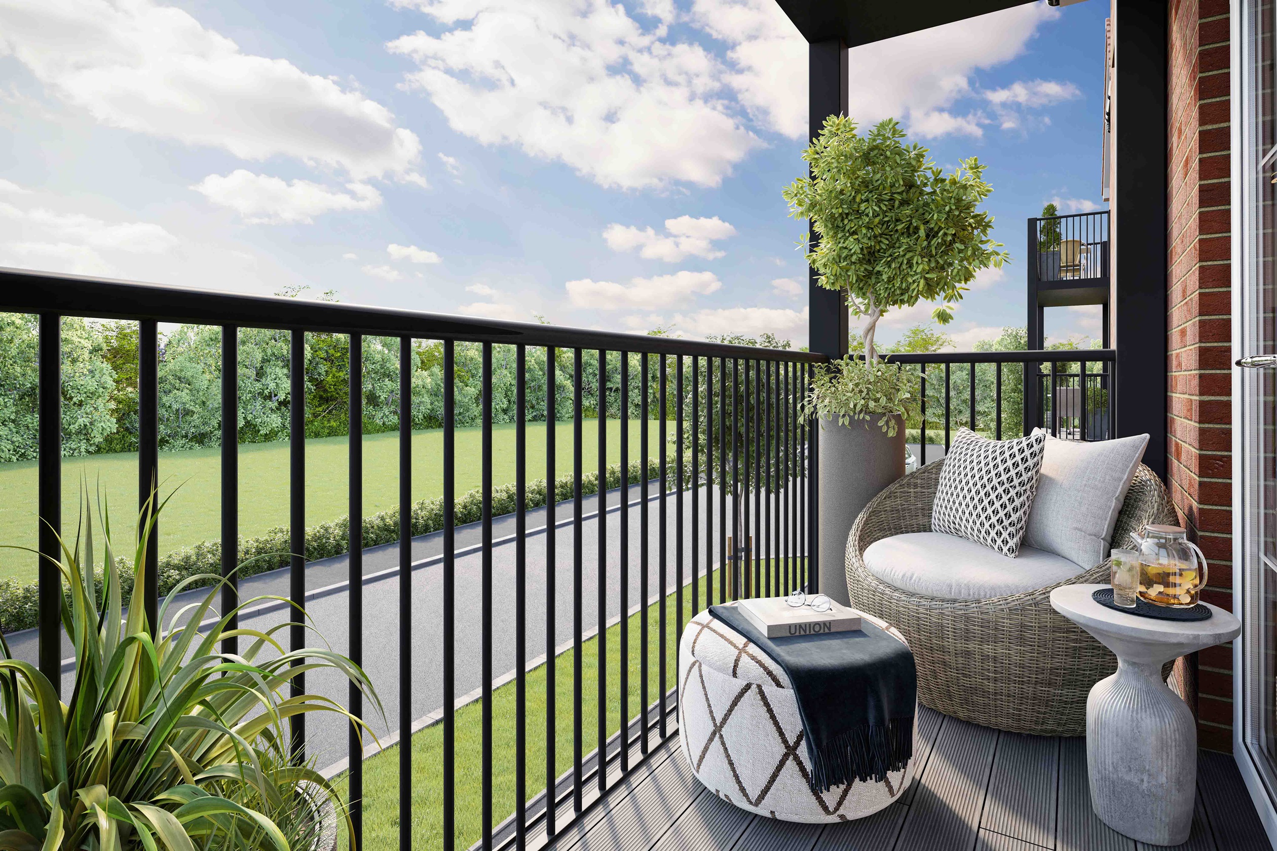 CGI of blacony sun trap