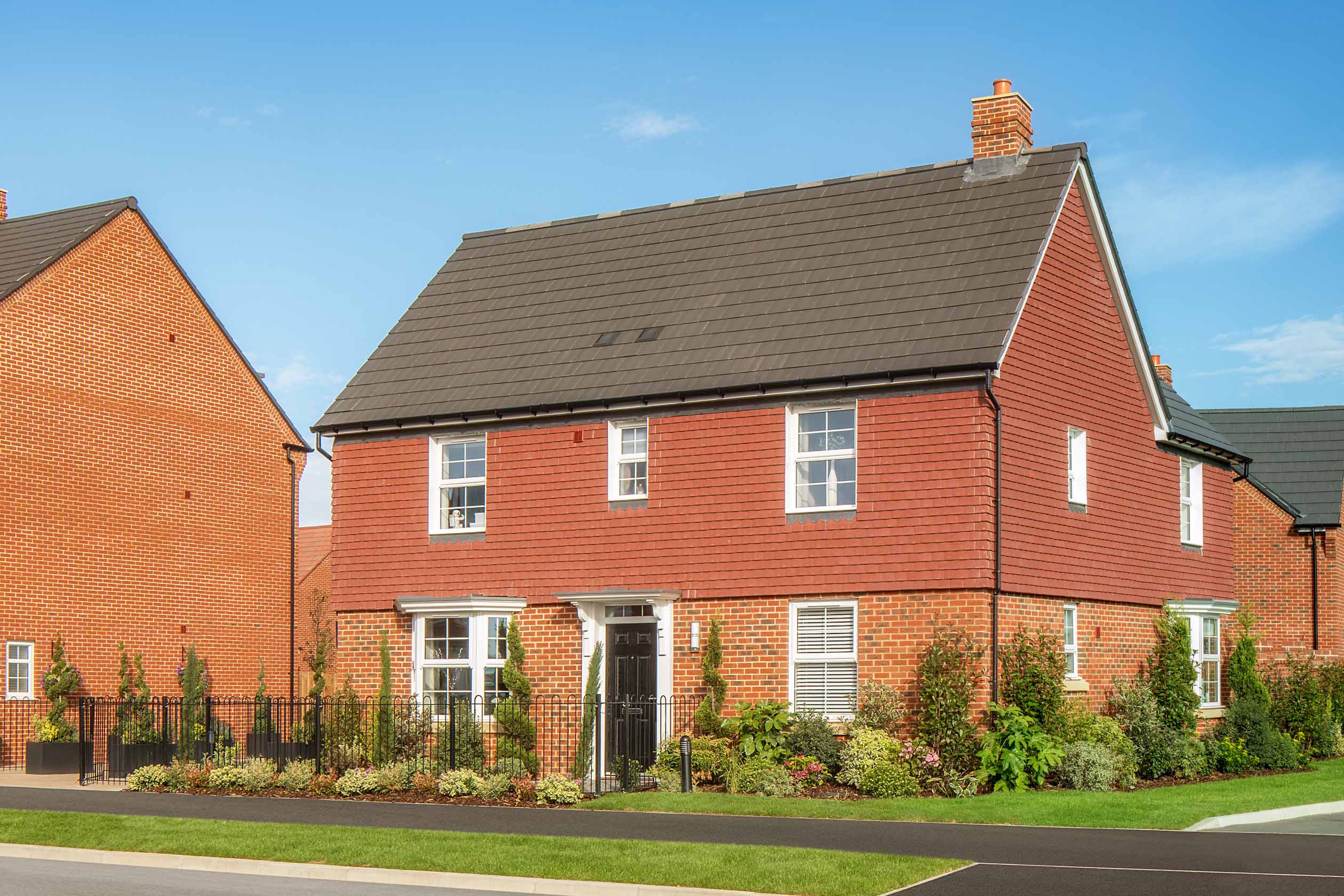 Layton show home external, david wilson homes, orchard green, kingsbrook