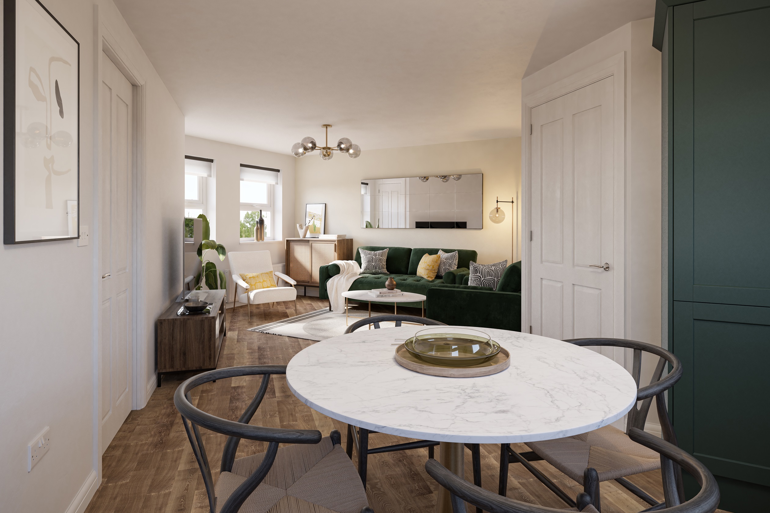 Lounge in 2 bed Easthorpe