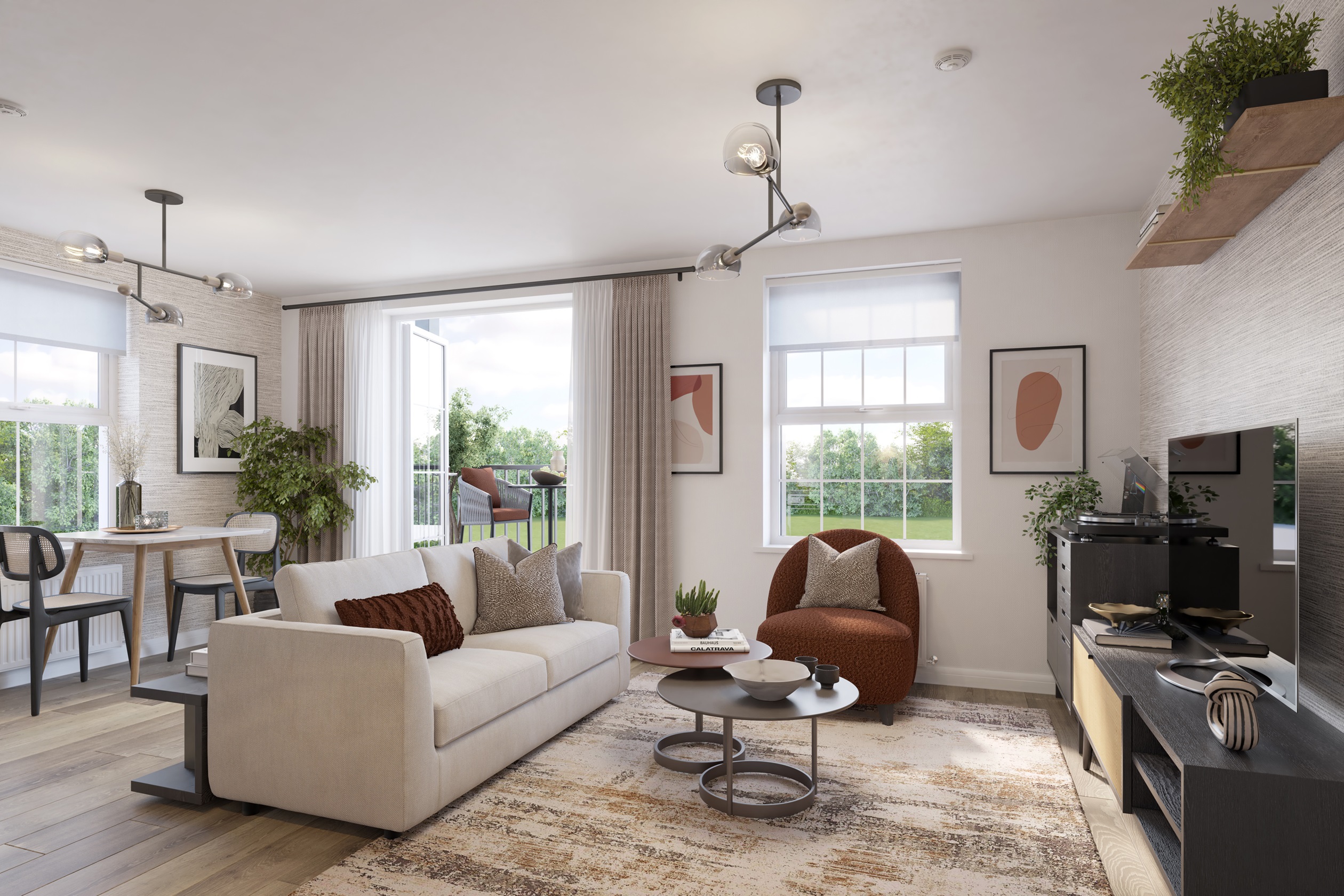 Lounge in the 1 bedroom Avebury