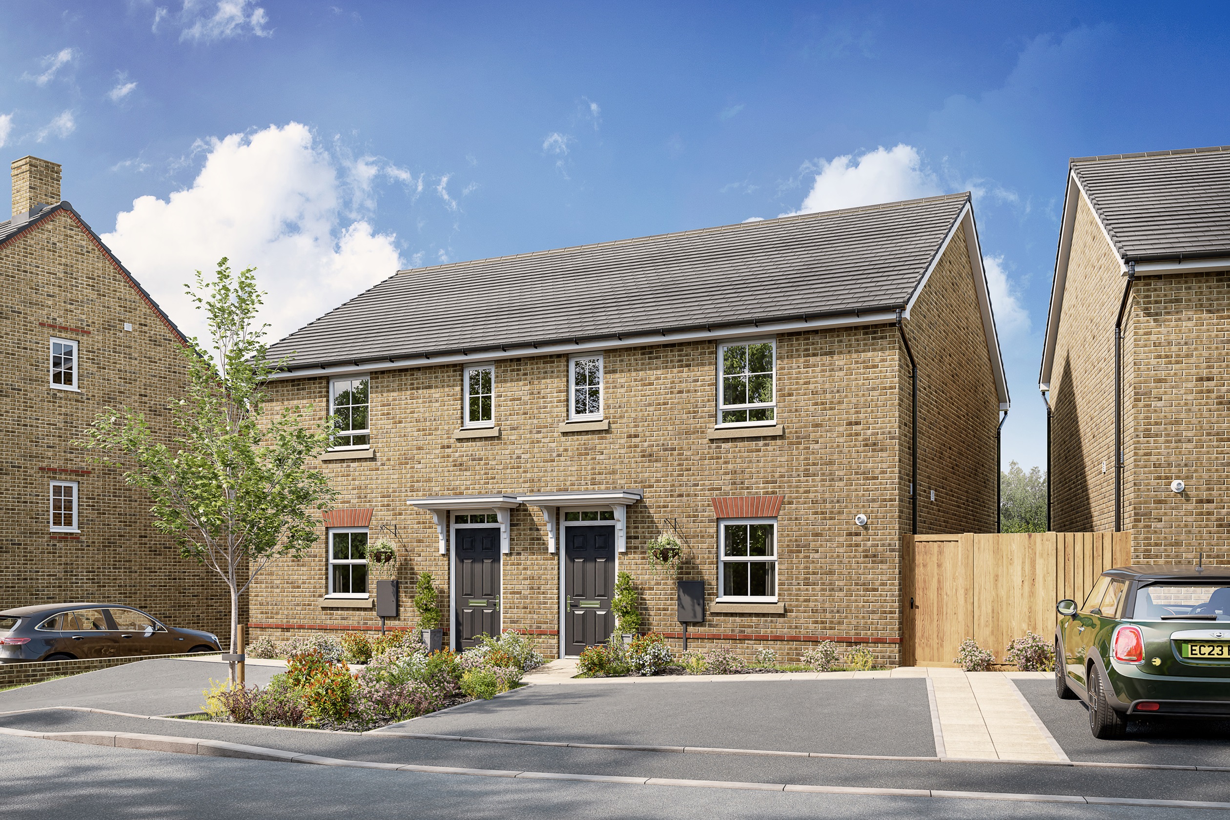 Outside of the 3 bedroom Alder at Brookwood Meadows