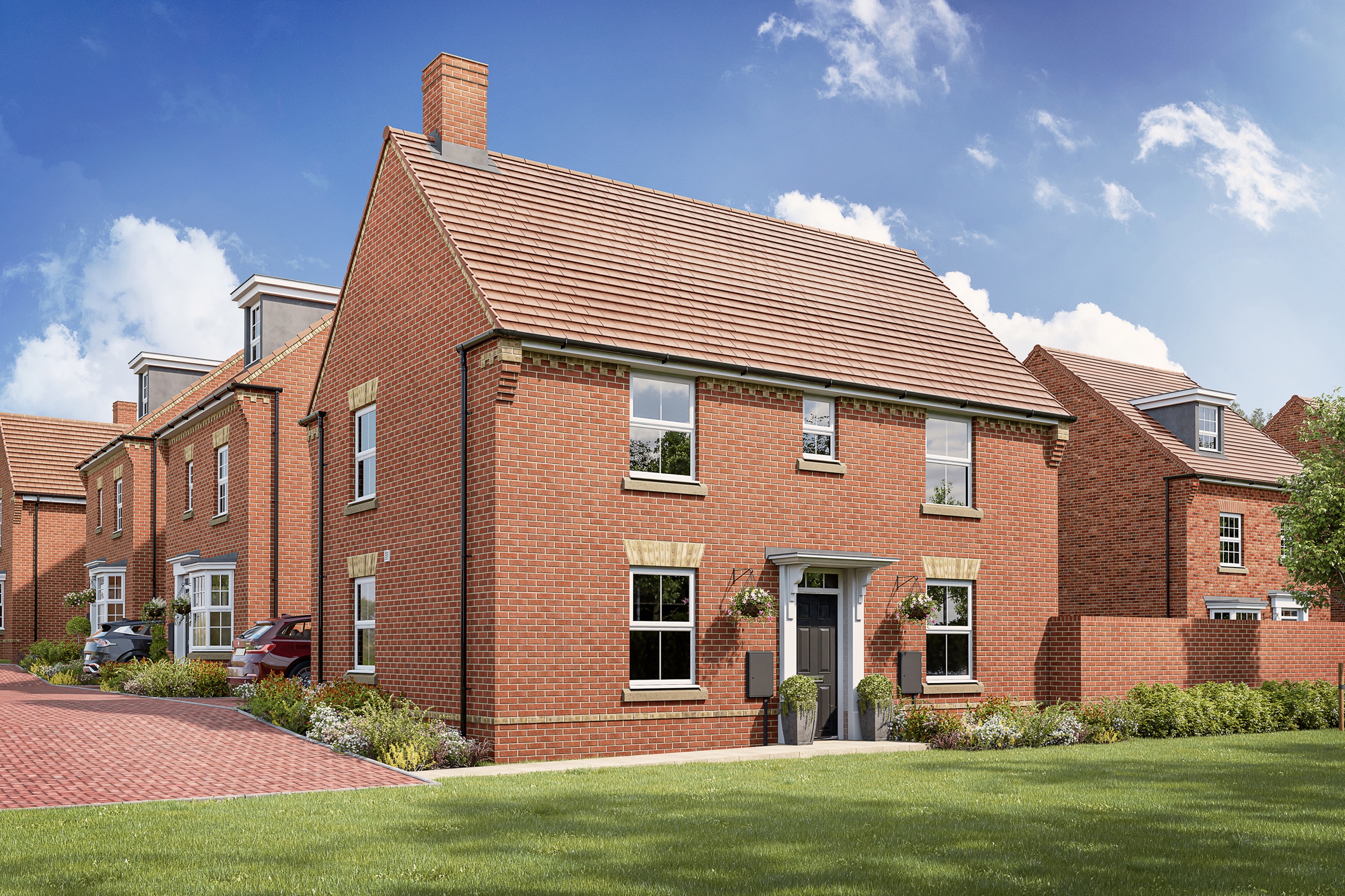 Outside of the 3 bedroom Foxglove at Brookwood Meadows