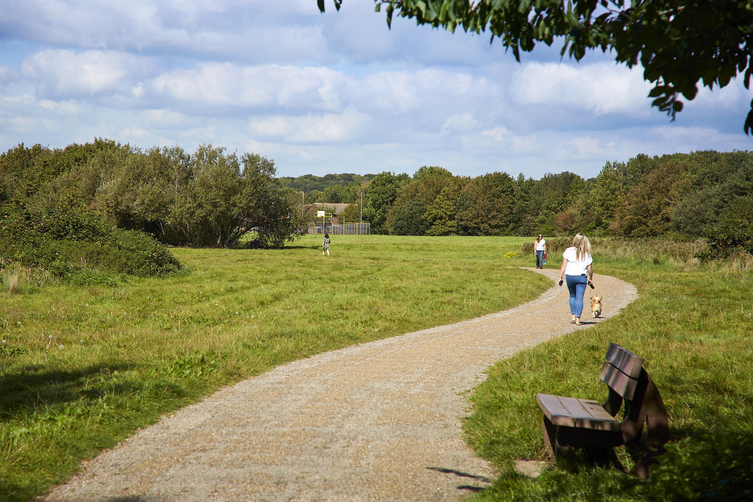 Walkers in Shinewater Park