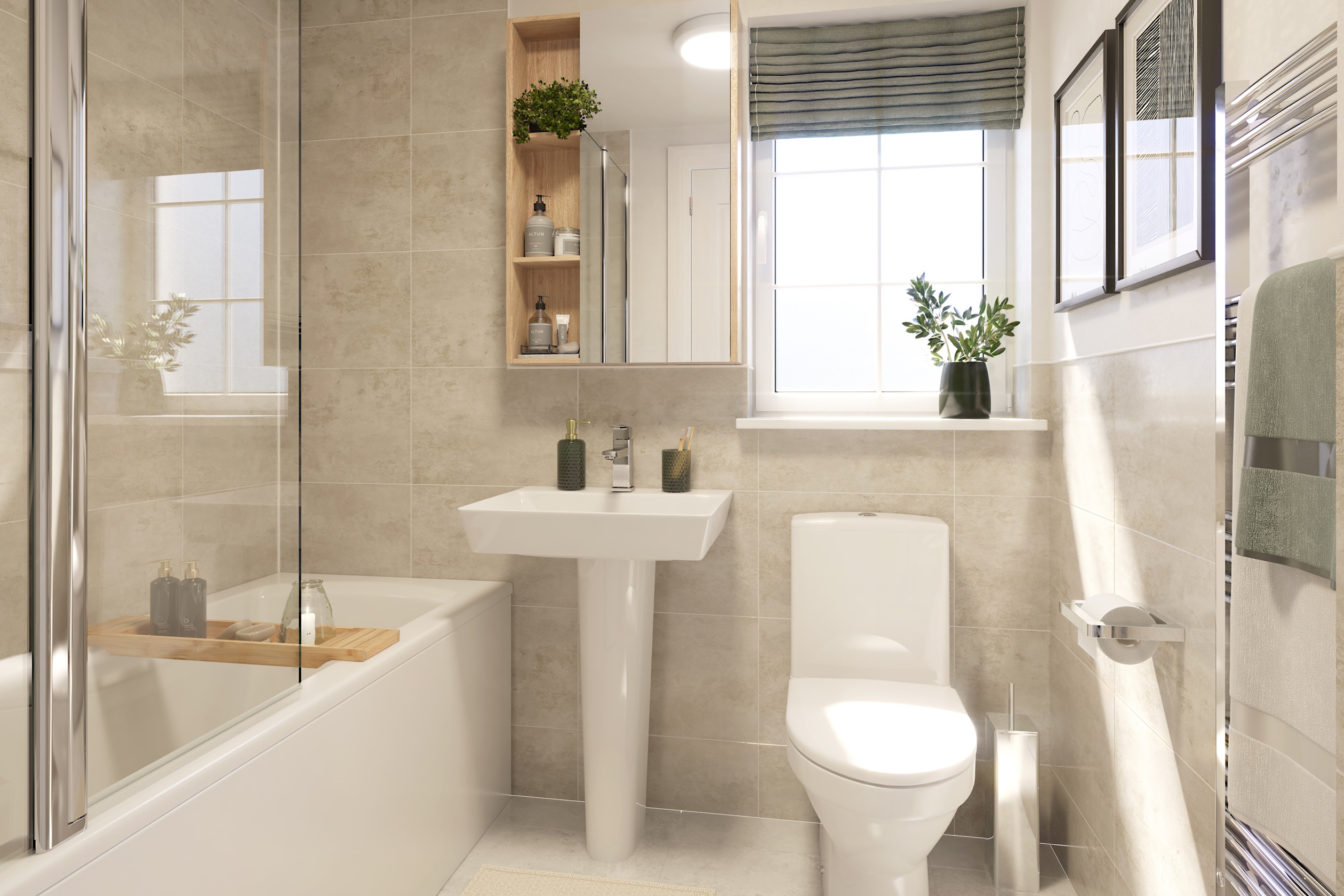 Bathroom in the 4 bed Hazelborough