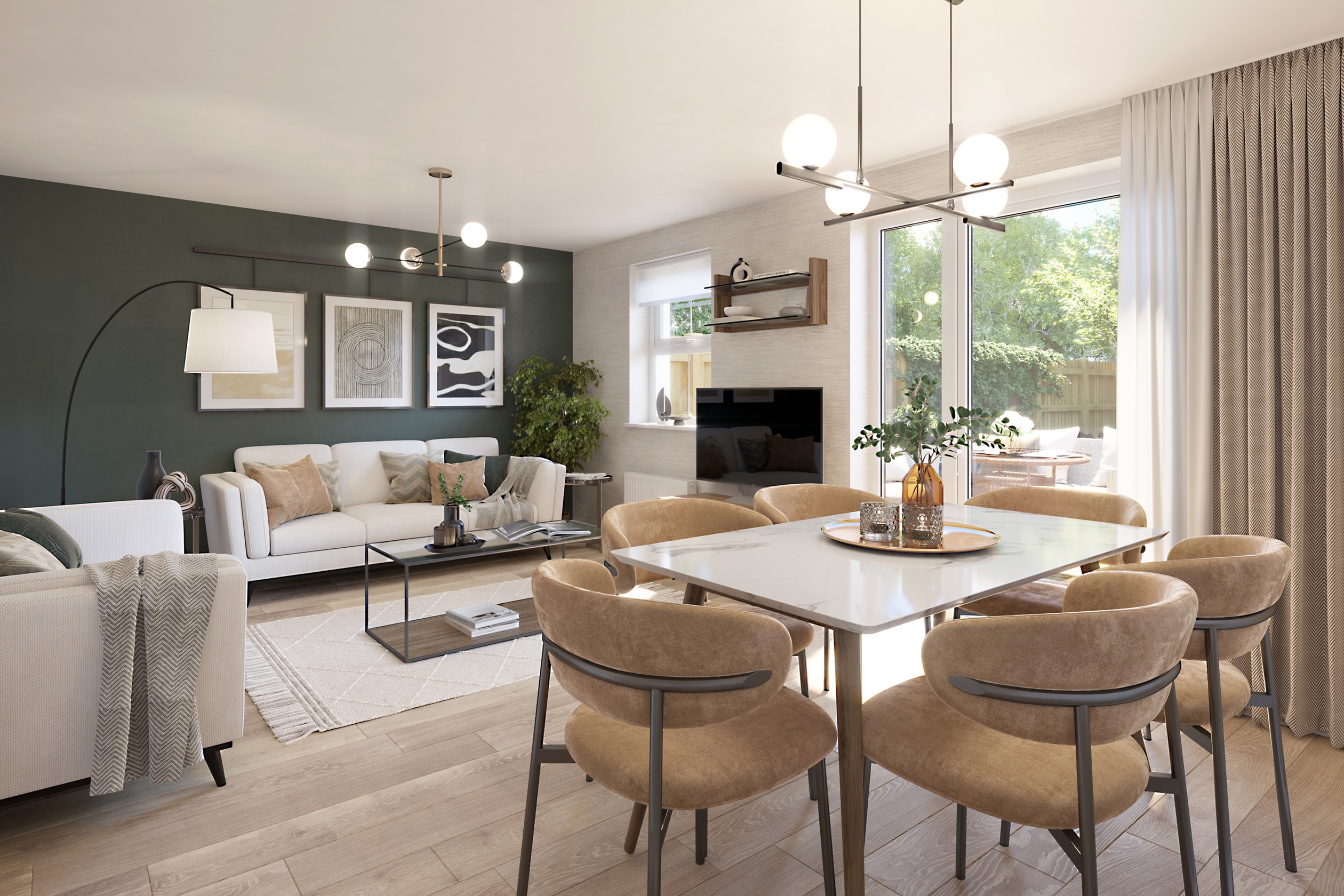 Living and dining room in a Portmore