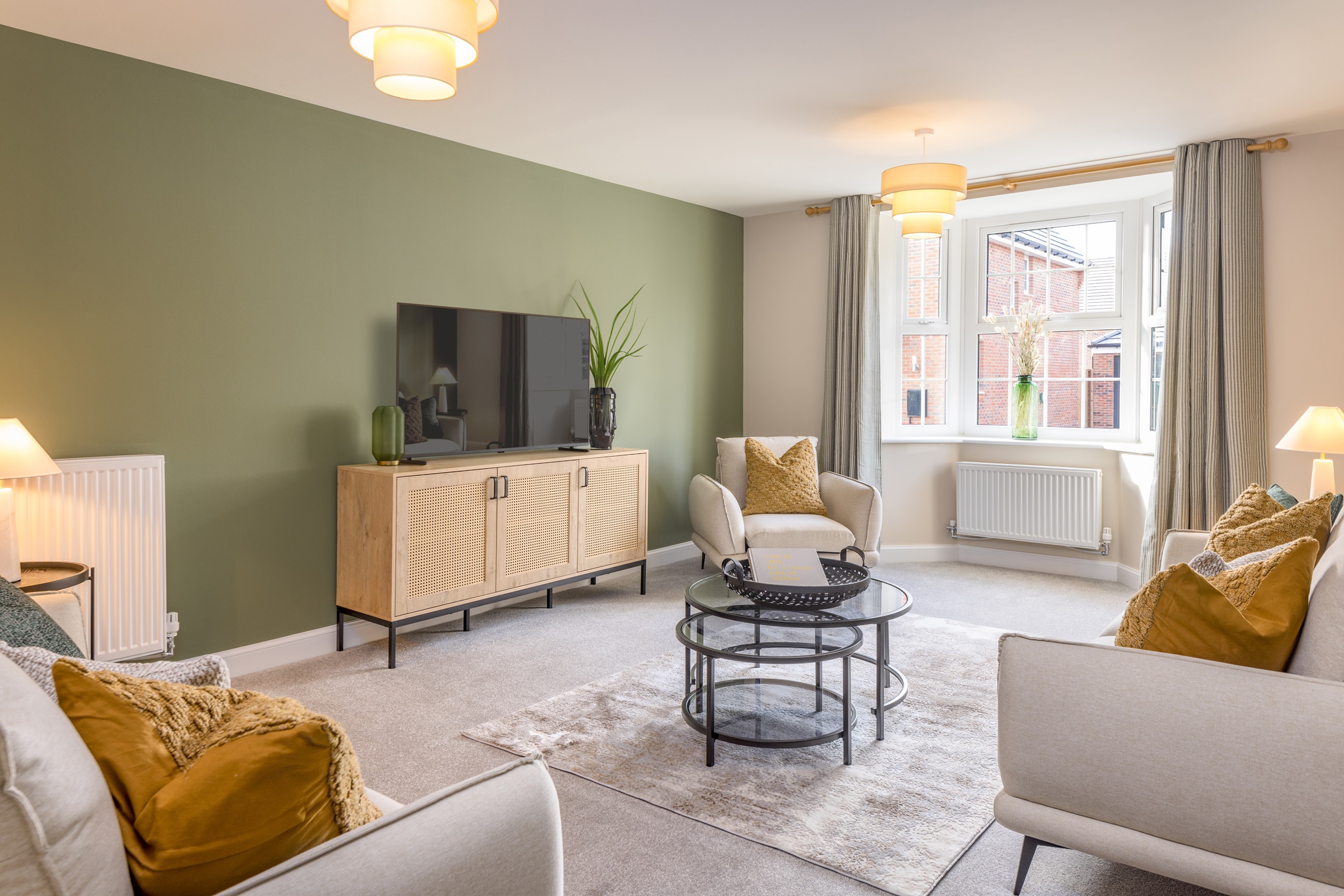 Living room in the 4 bedroom Culver at Finchwood Park