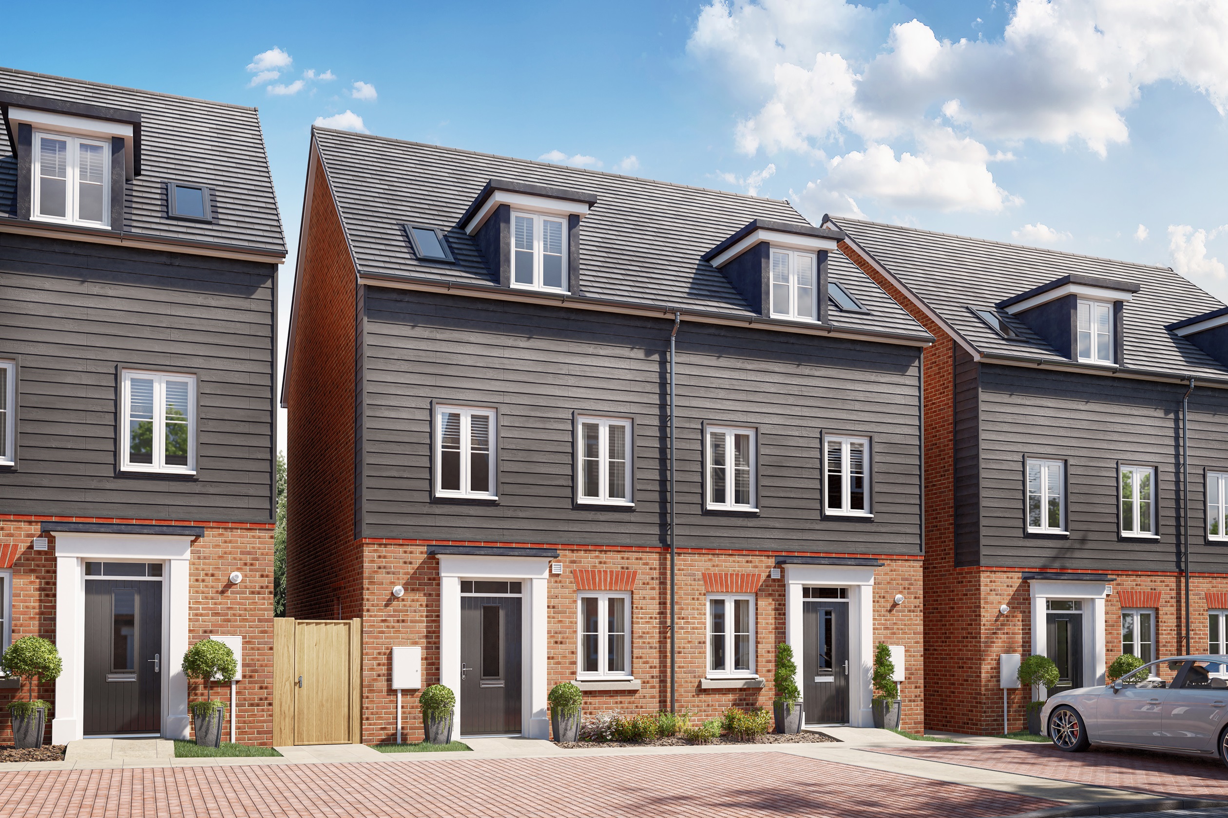 Outside view of the 3 bedroom Greenwood Plots 264-265