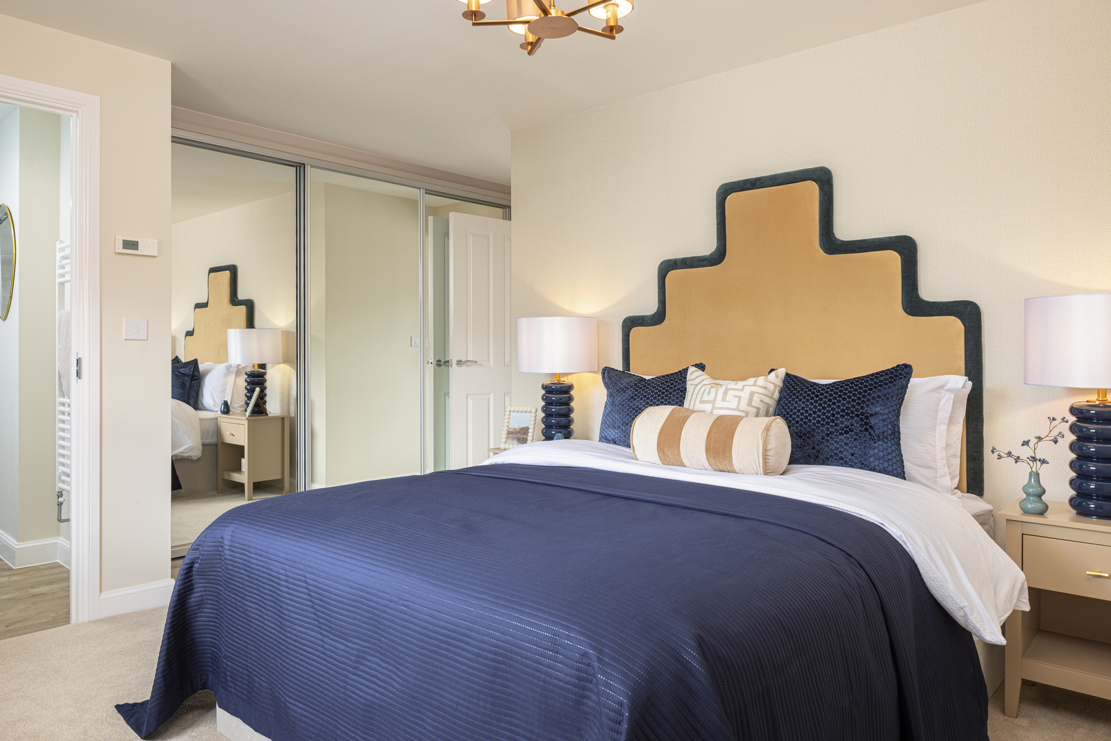 Primary bedroom of the Foxglove at Beauchamp Gate 
