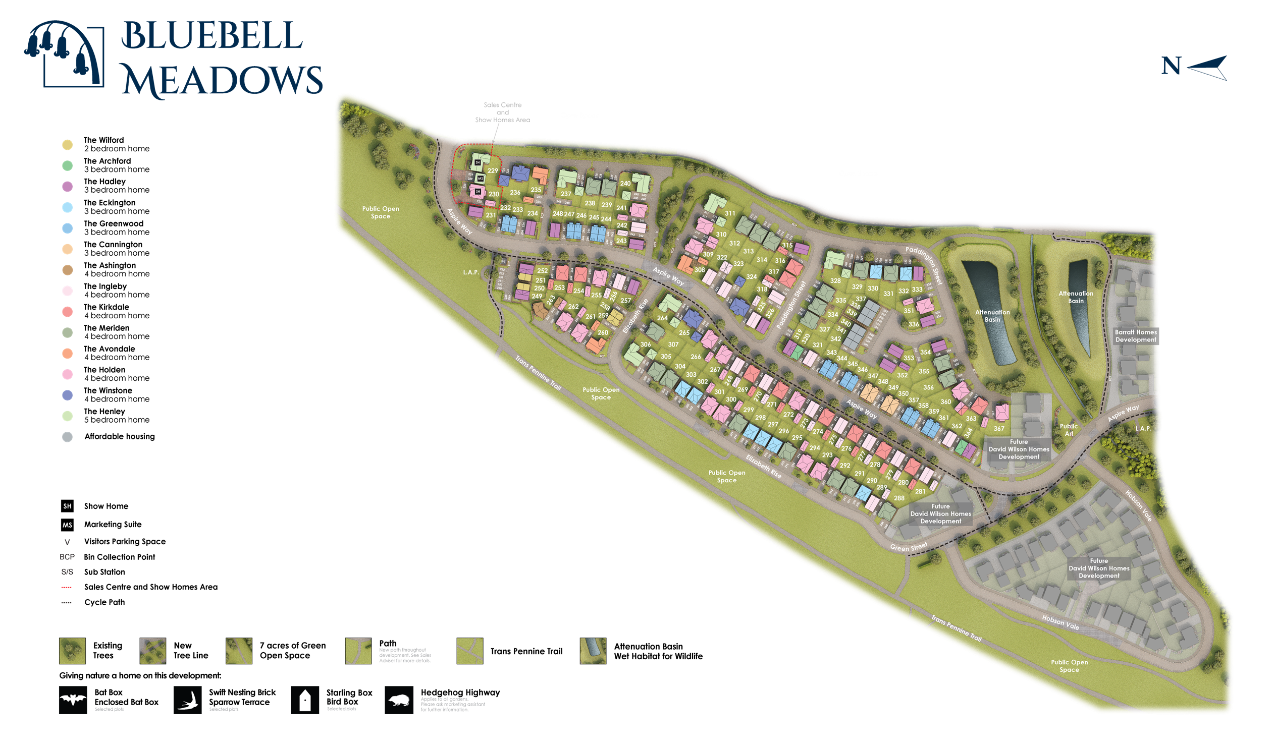 Bluebell Meadows site plan