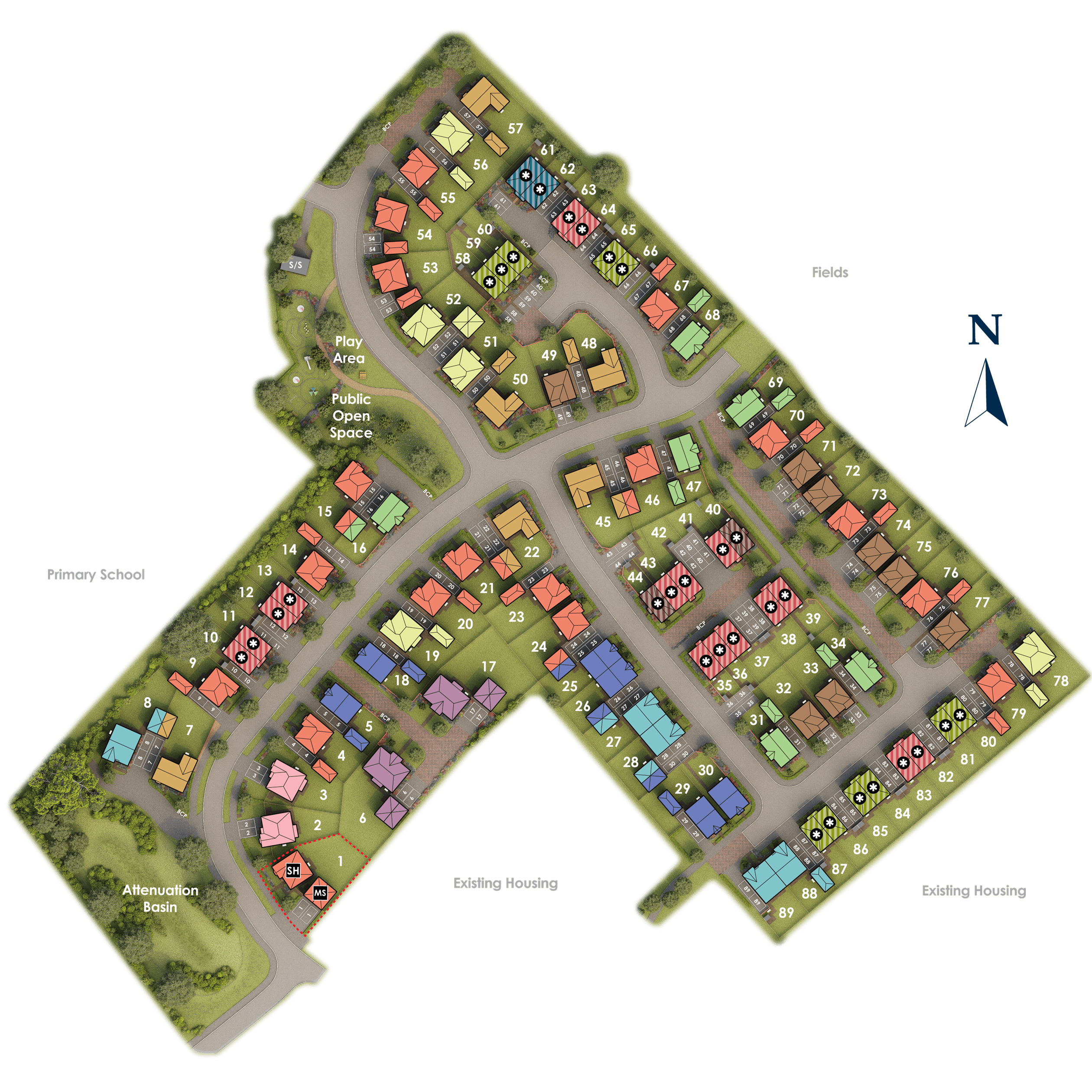 Saxon Green site plan