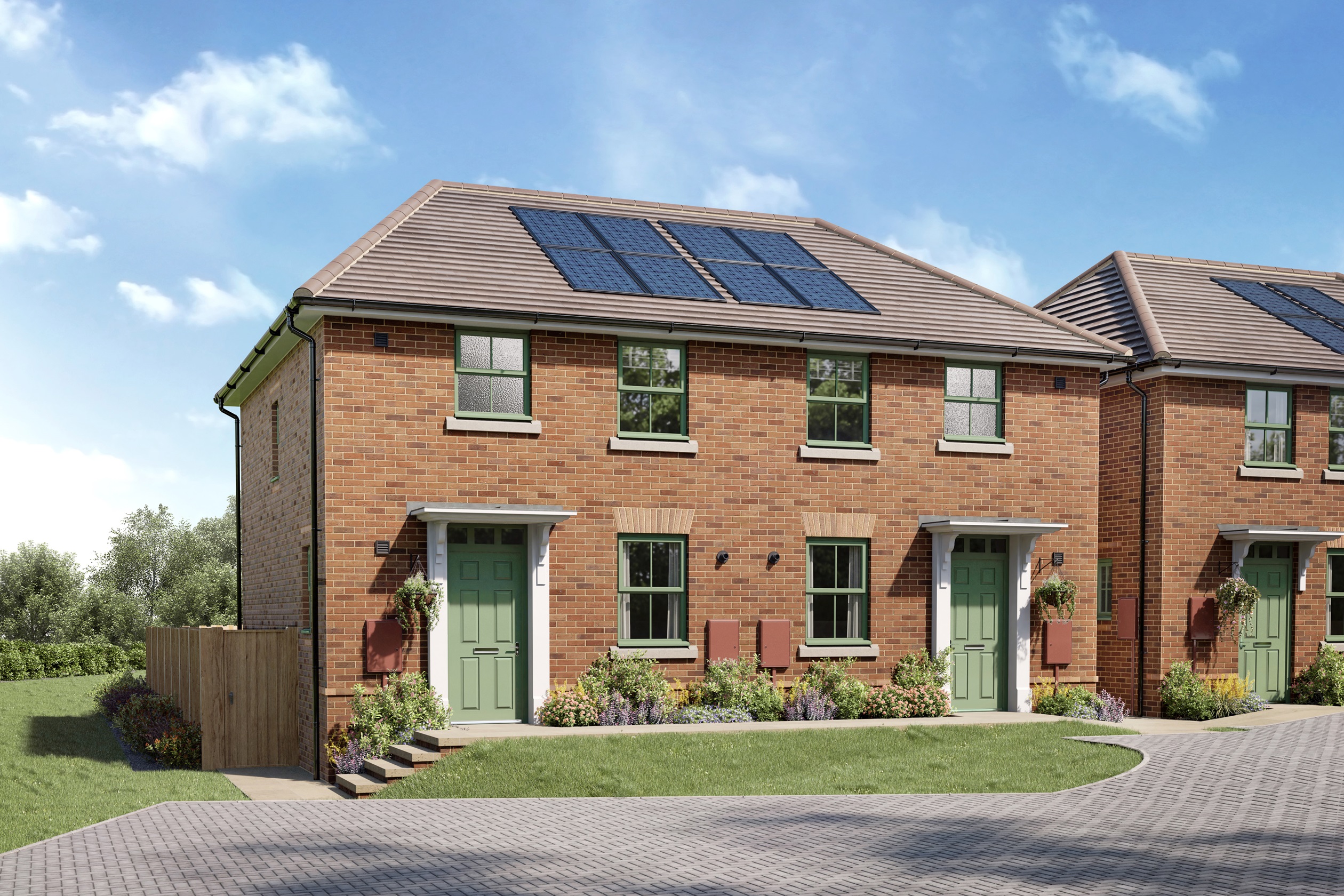 Ashdown CGI 2 bedroom home semi-detached David Wilson