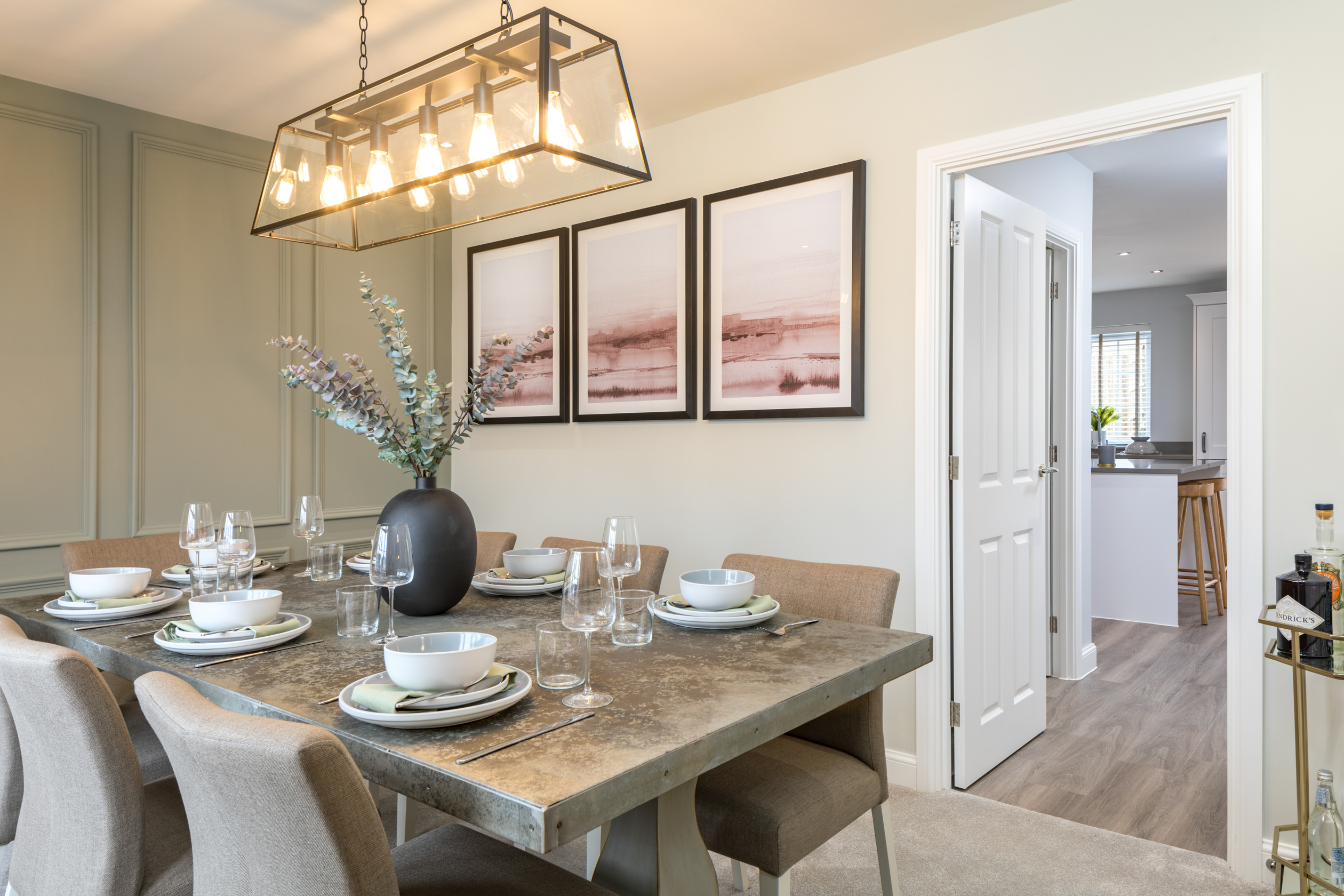 Dining room at The Manning Show Home Donnington Heights