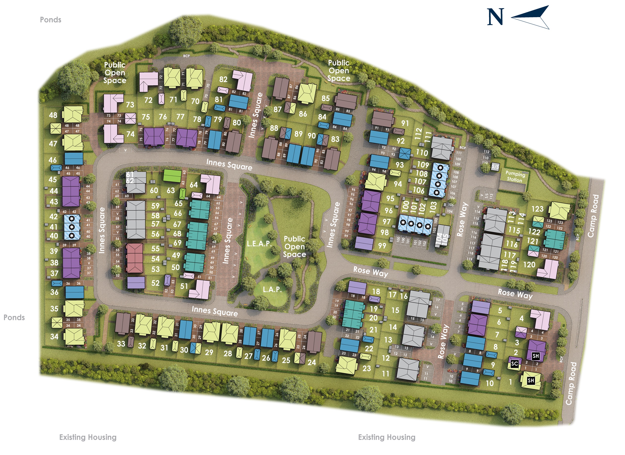 Heyford Springs site plan