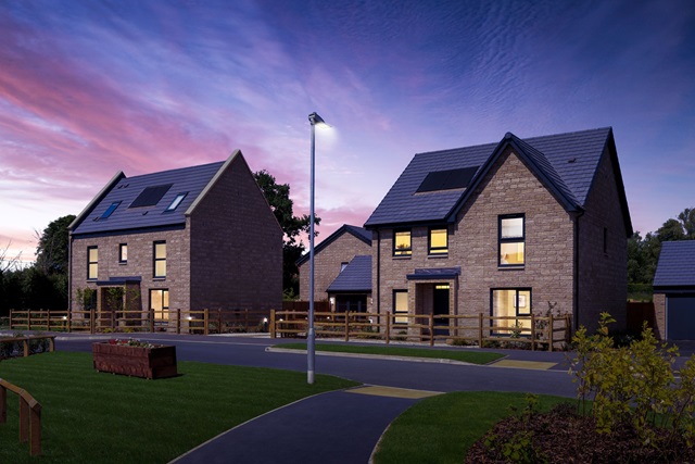 Entrance shot dusk Honeymans Helm