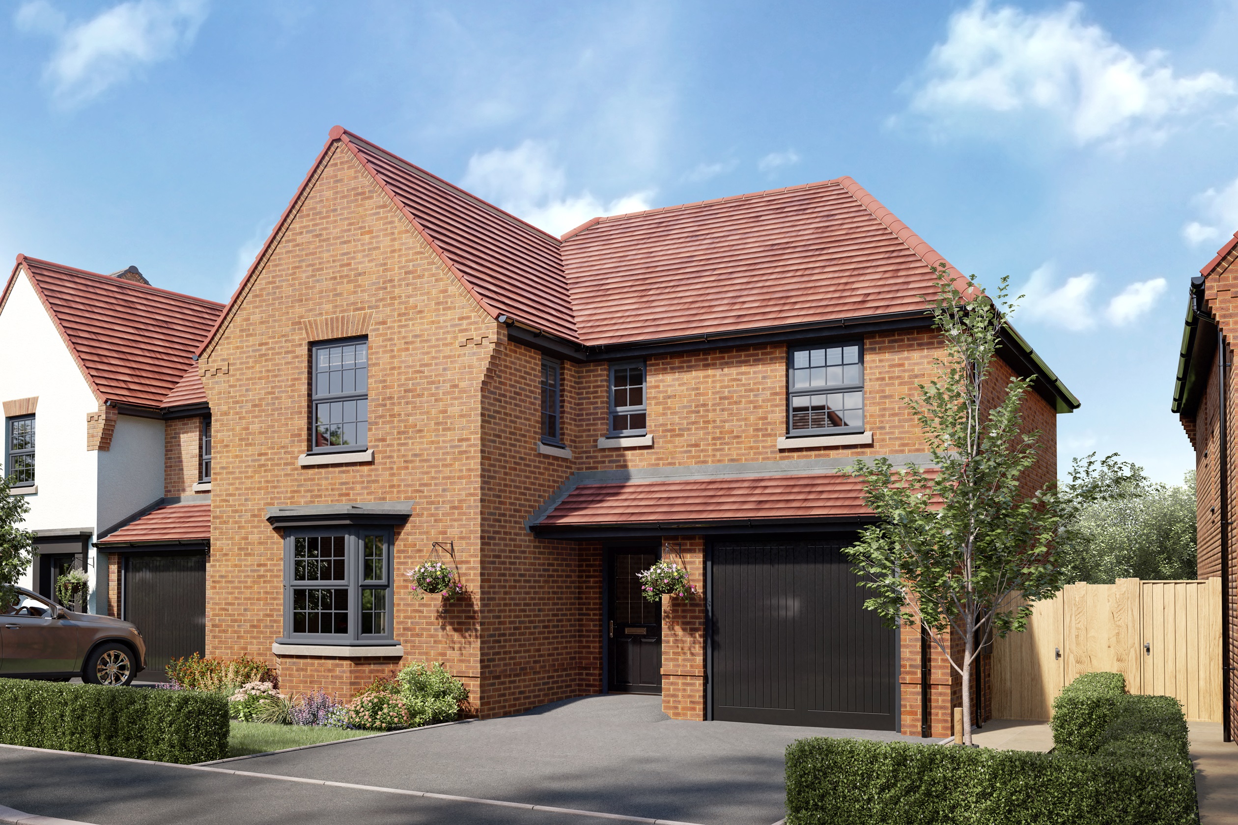 External CGI of detached home with integral garage