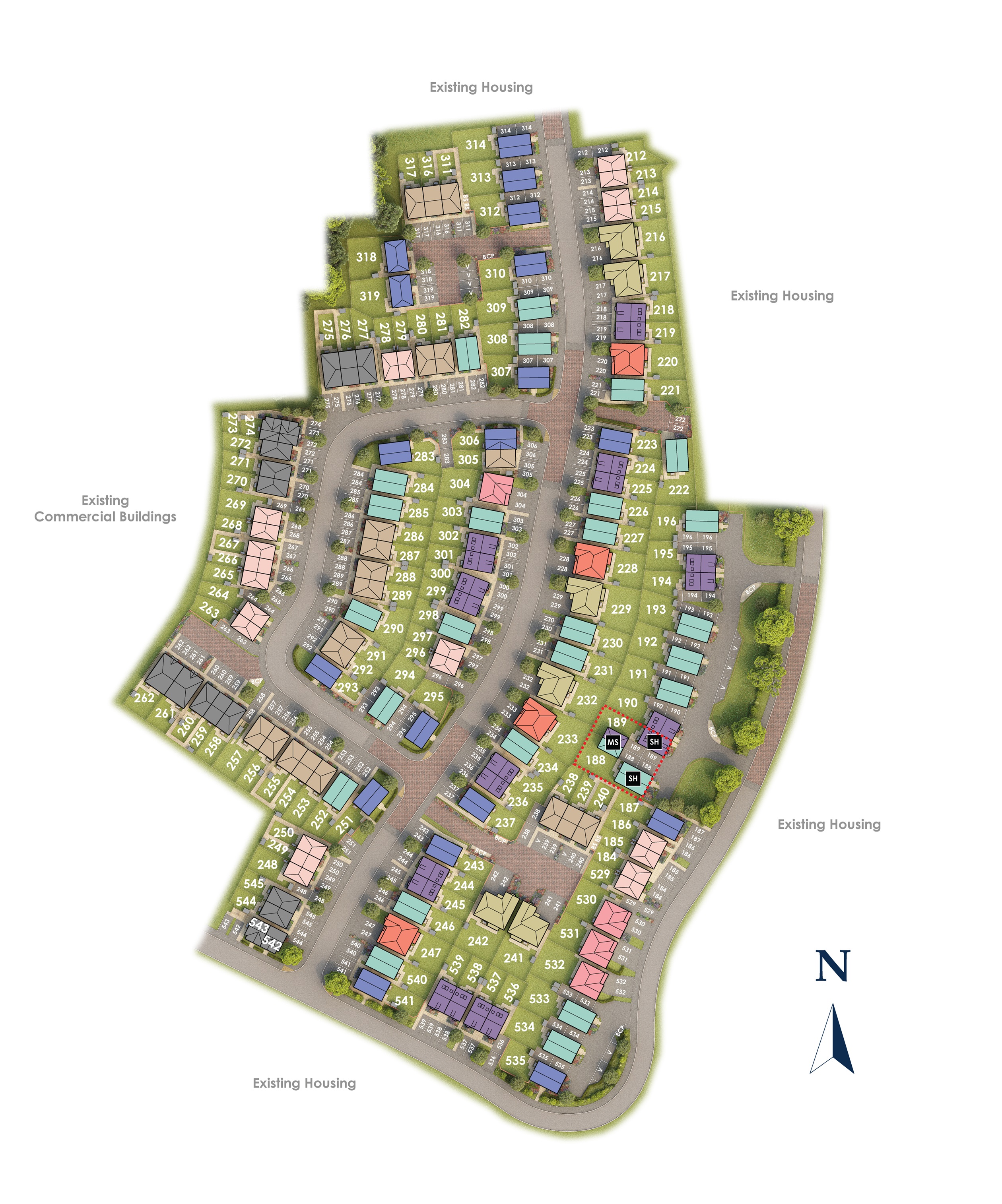 Newton Garden Village site plan