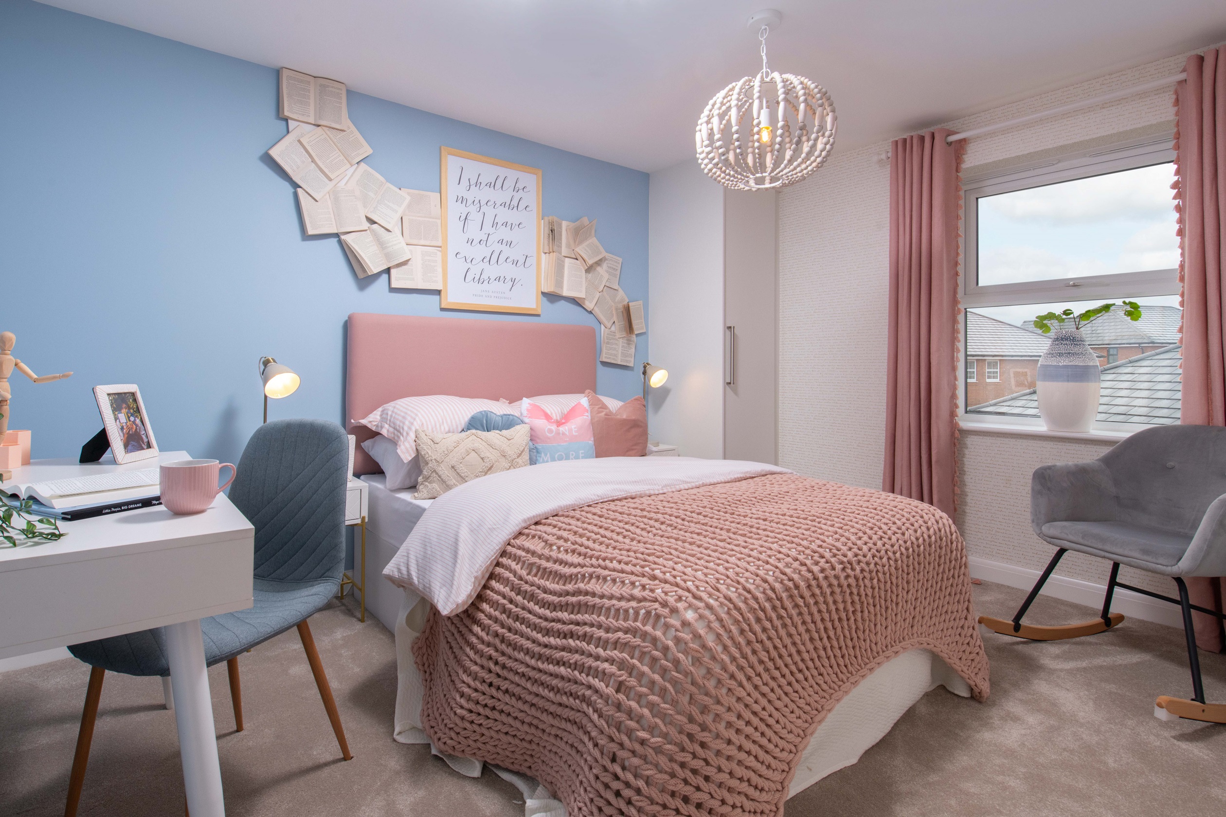 modern double bedroom in a detached home