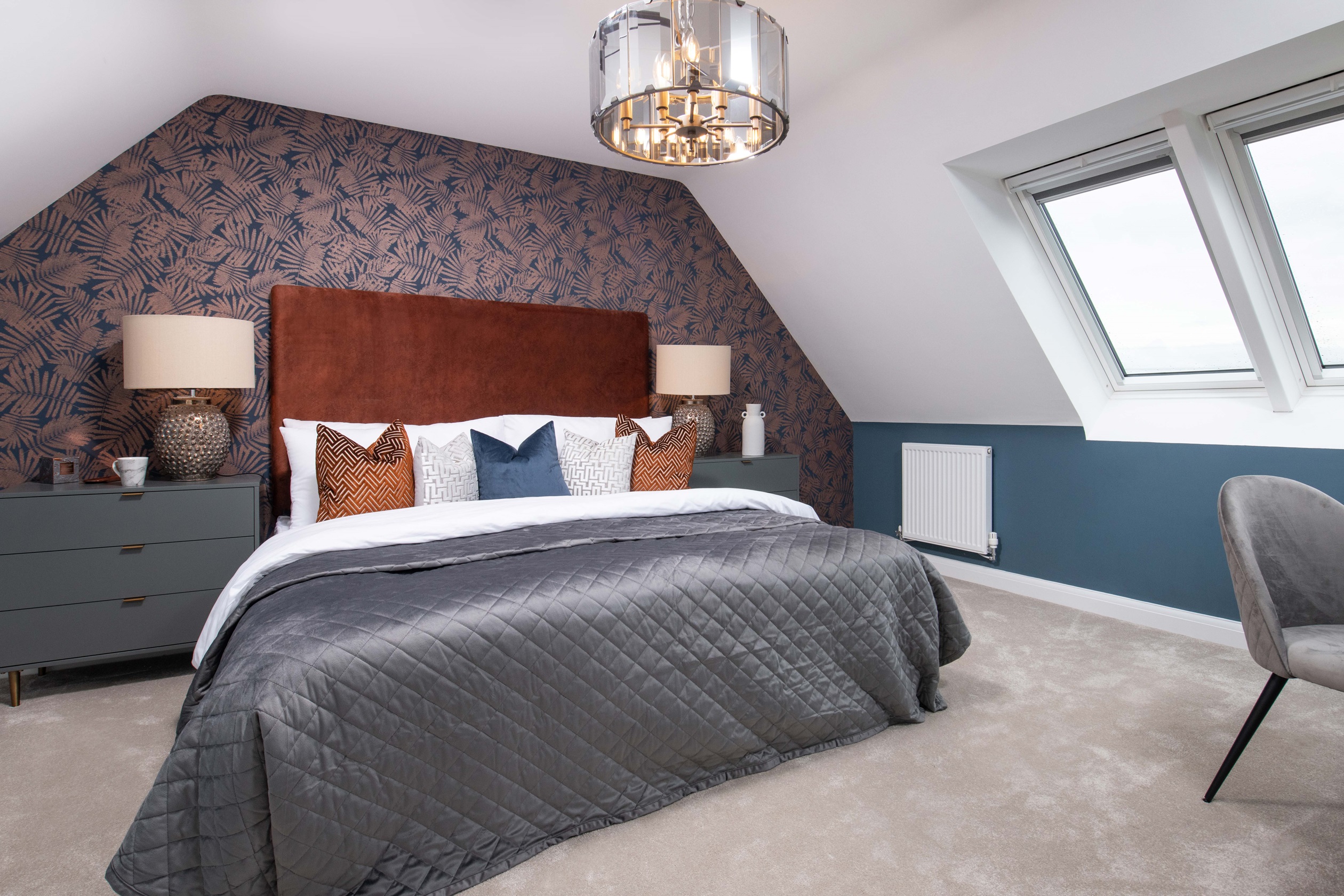 top floor bedroom in a detached home