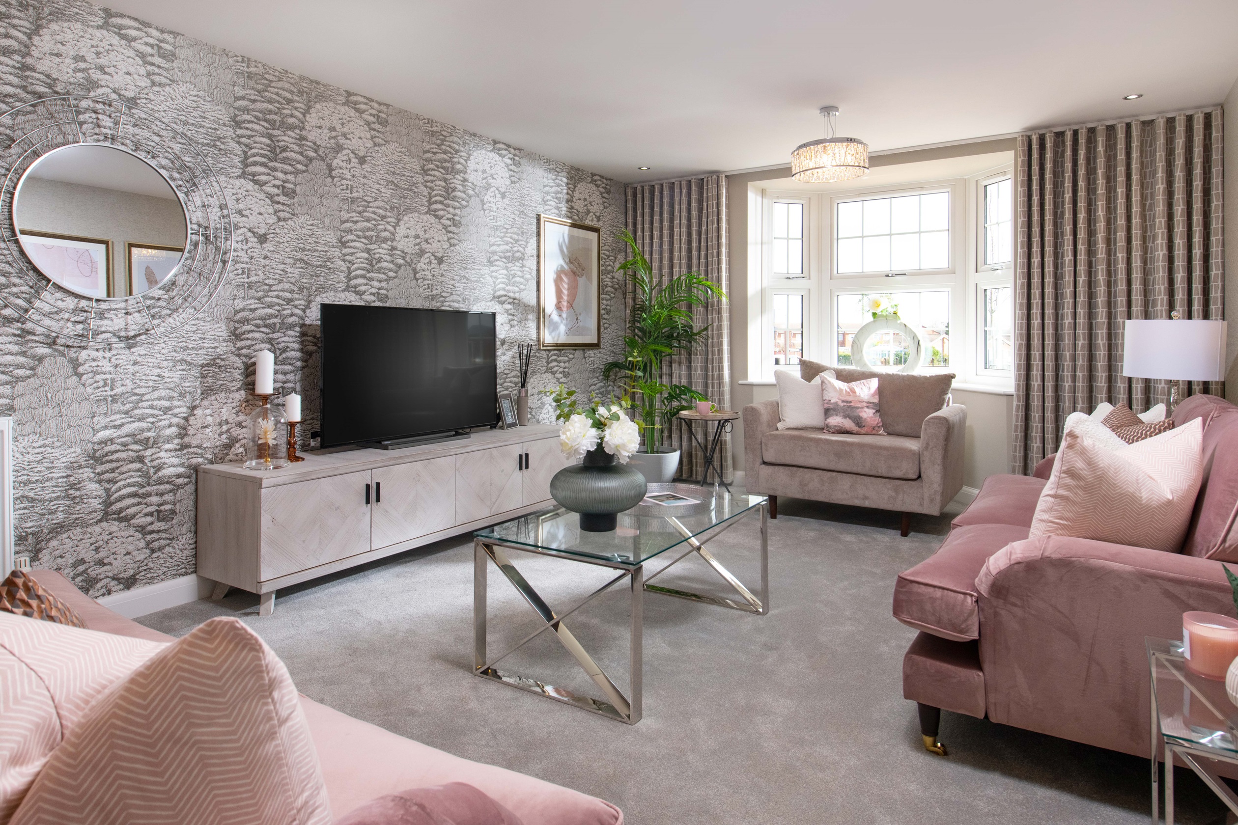 spacious bay-fronted lounge