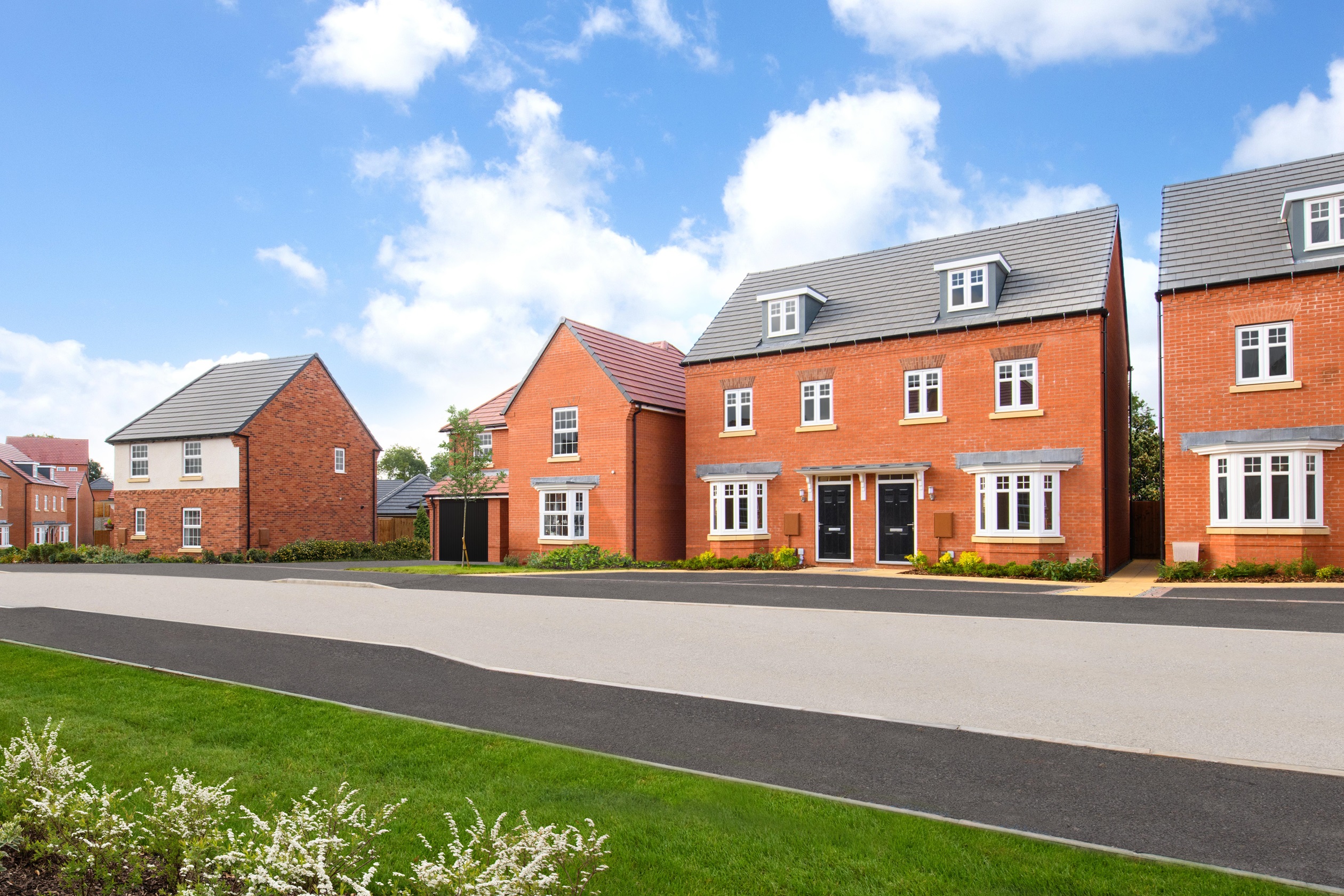 A street of 3 & 4 bedroom homes in Rugby