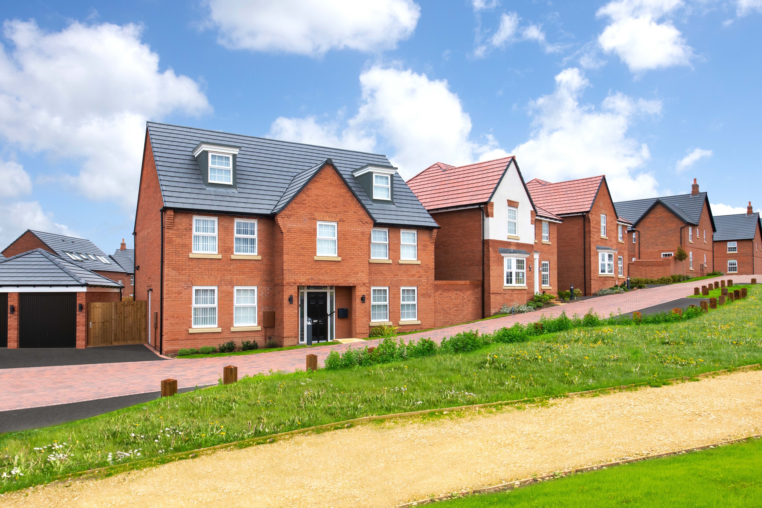 External view of new homes at Thorepbury