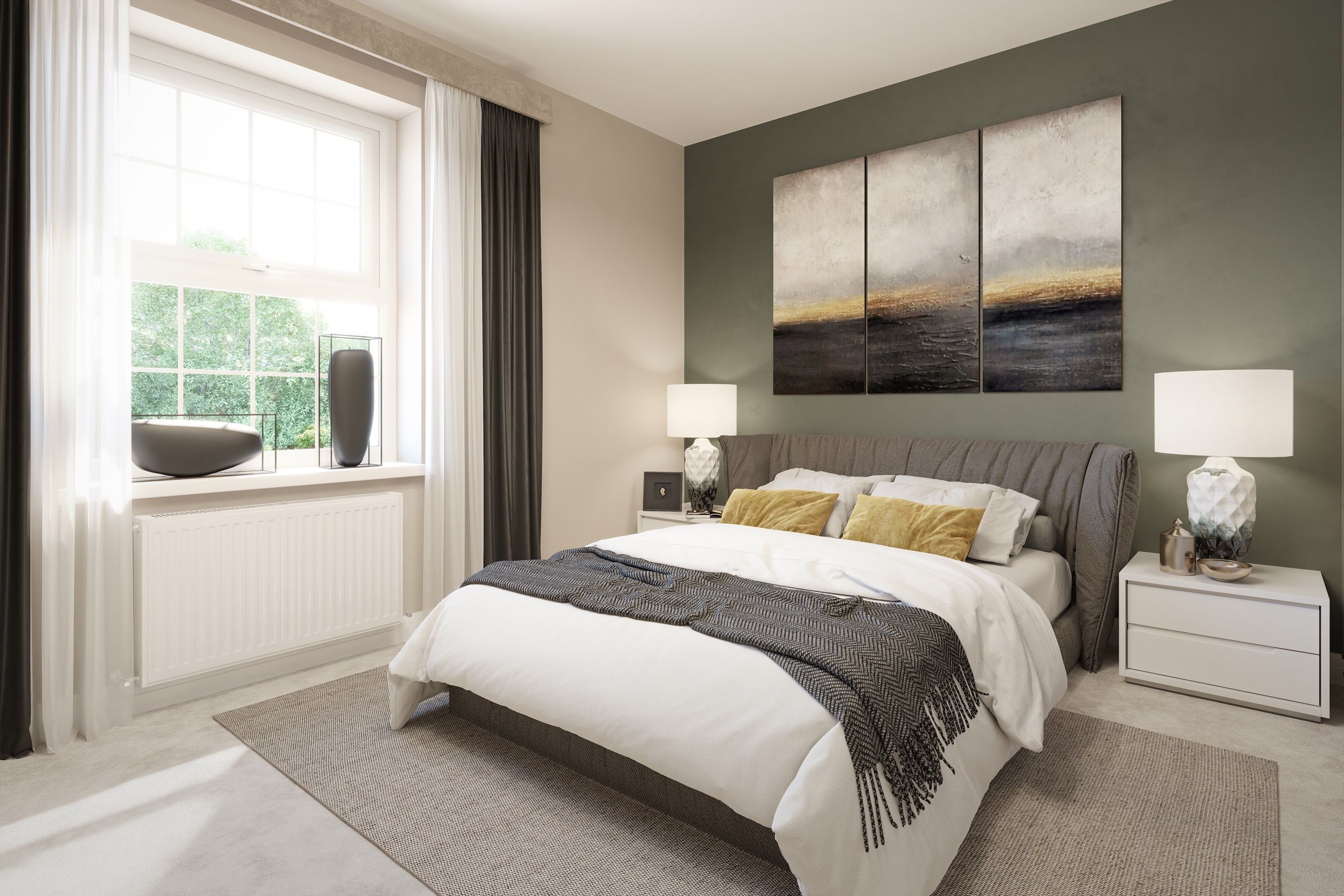 Internal view of bedroom two in the four bedroom Ashington