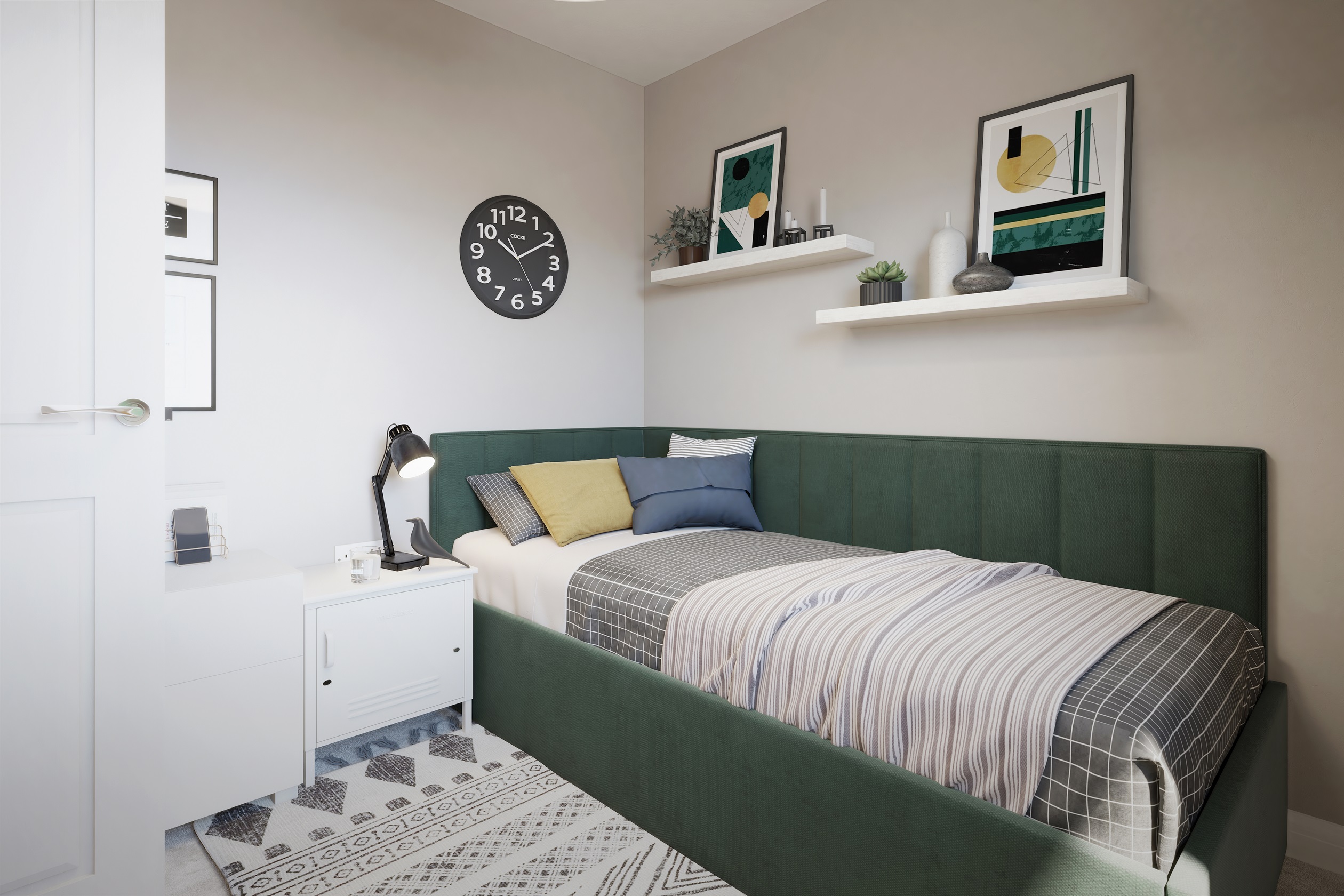 Internal view of the fourth bedroom in the four bedroom Ashington 