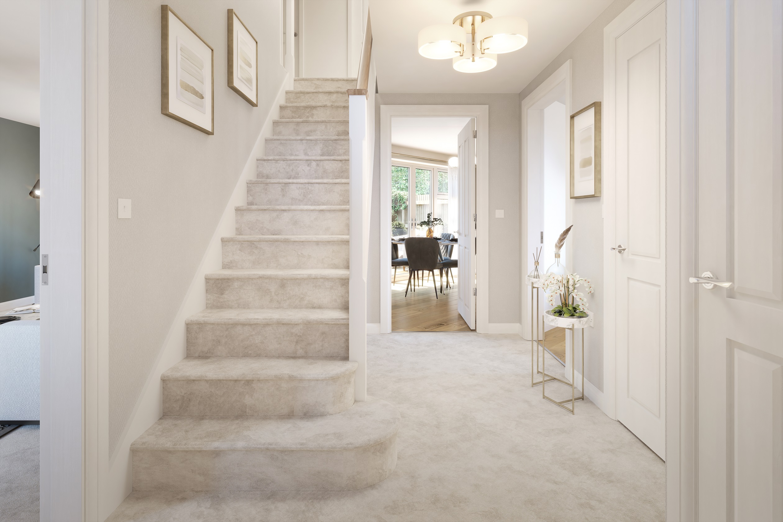Internal view of the hallway in the four bedroom Ashington