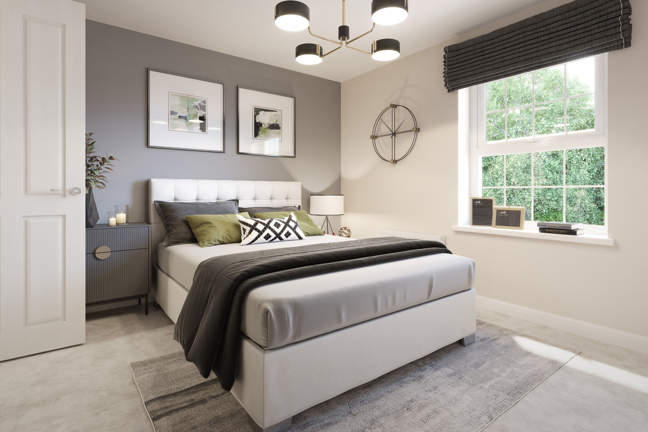 Internal view of the main bedroom in the four bedroom Ashington