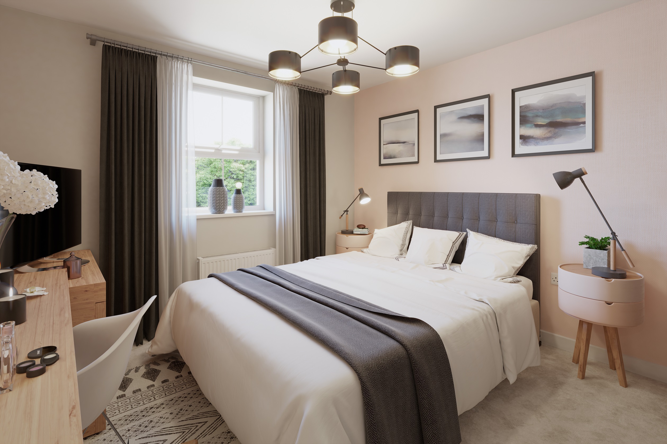 View of the main bedroom in the two bedroom Wincham 