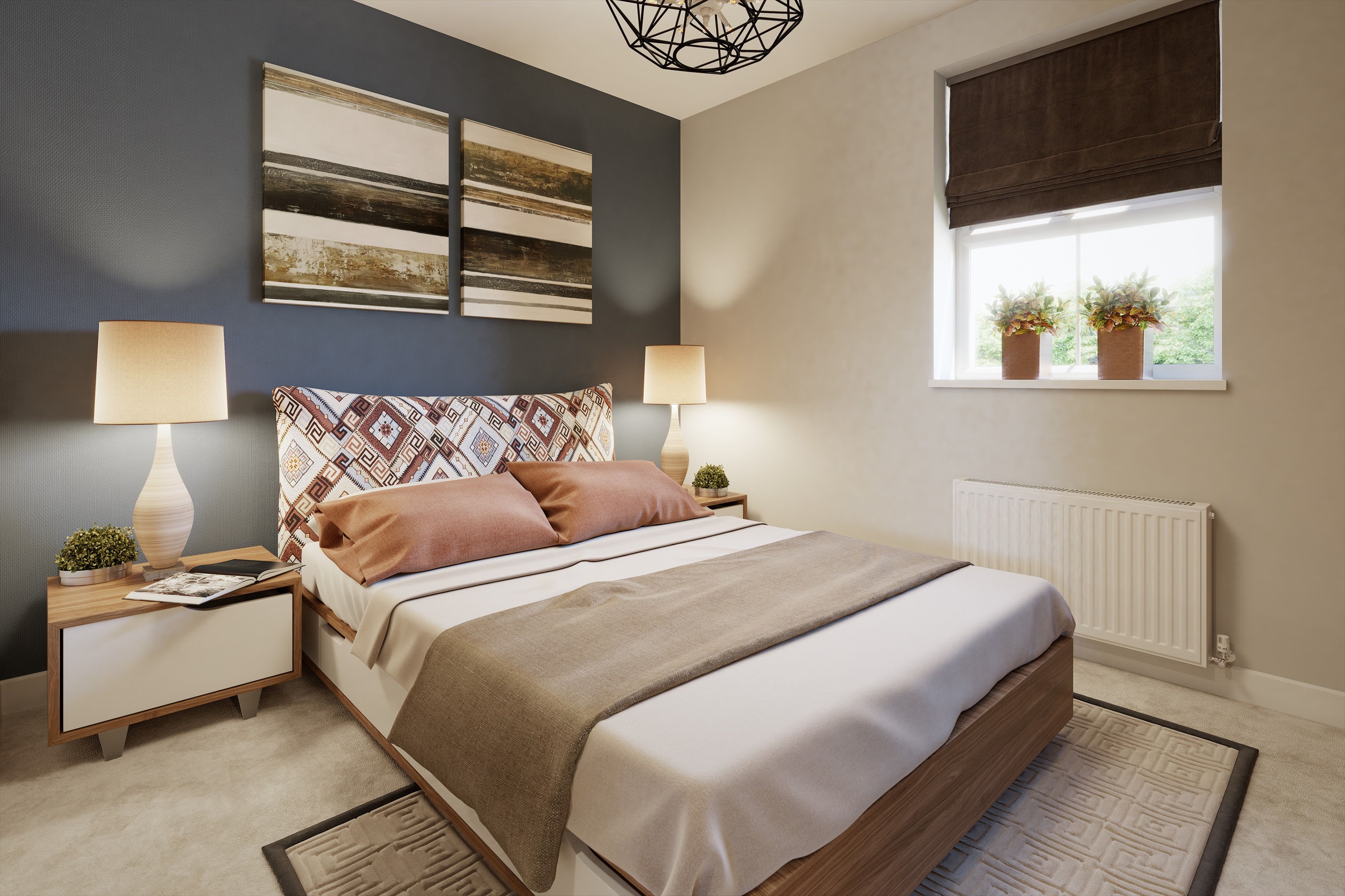 View of the second bedroom in the two bedroom Wincham 