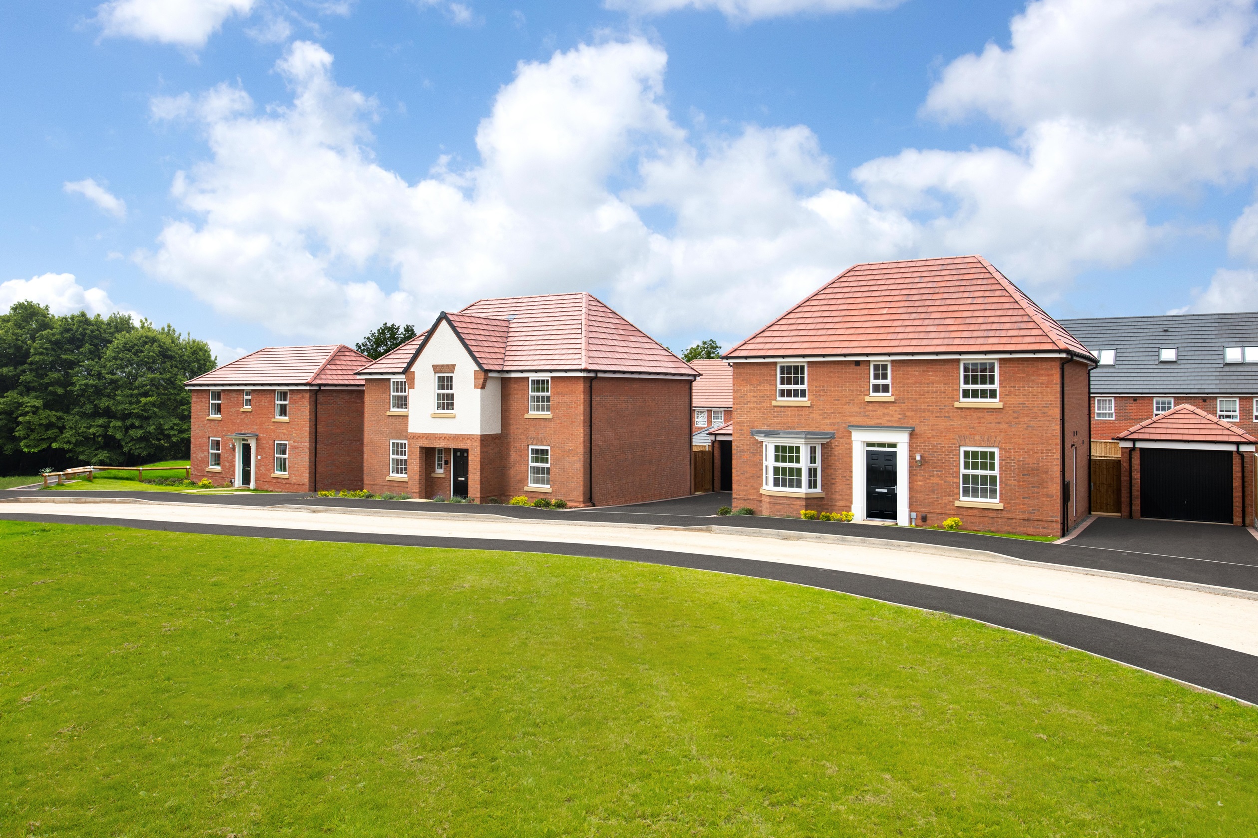 External view of new homes in Wigston