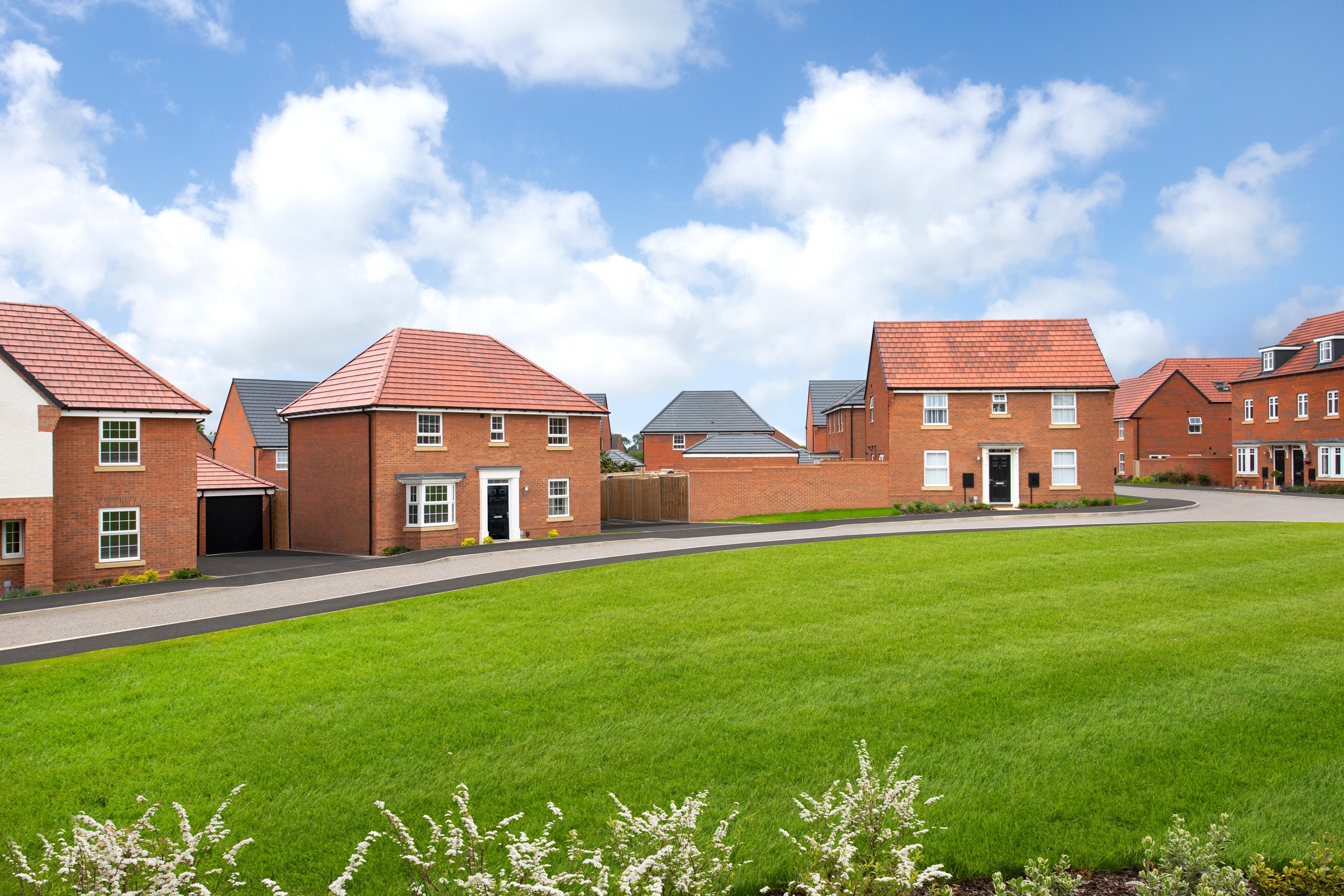 External view of new homes in Wigston