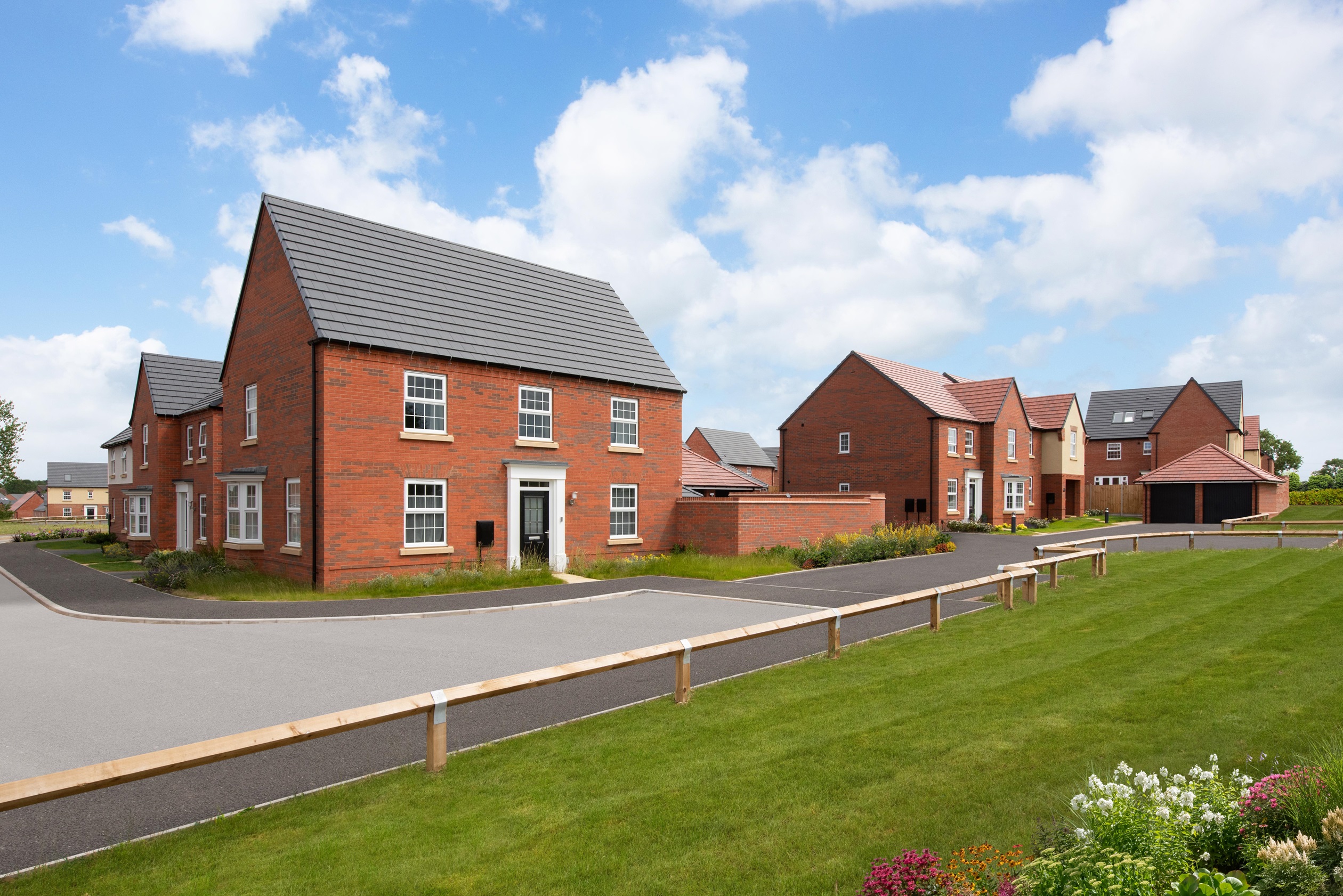 External street view of  four bedroom homes