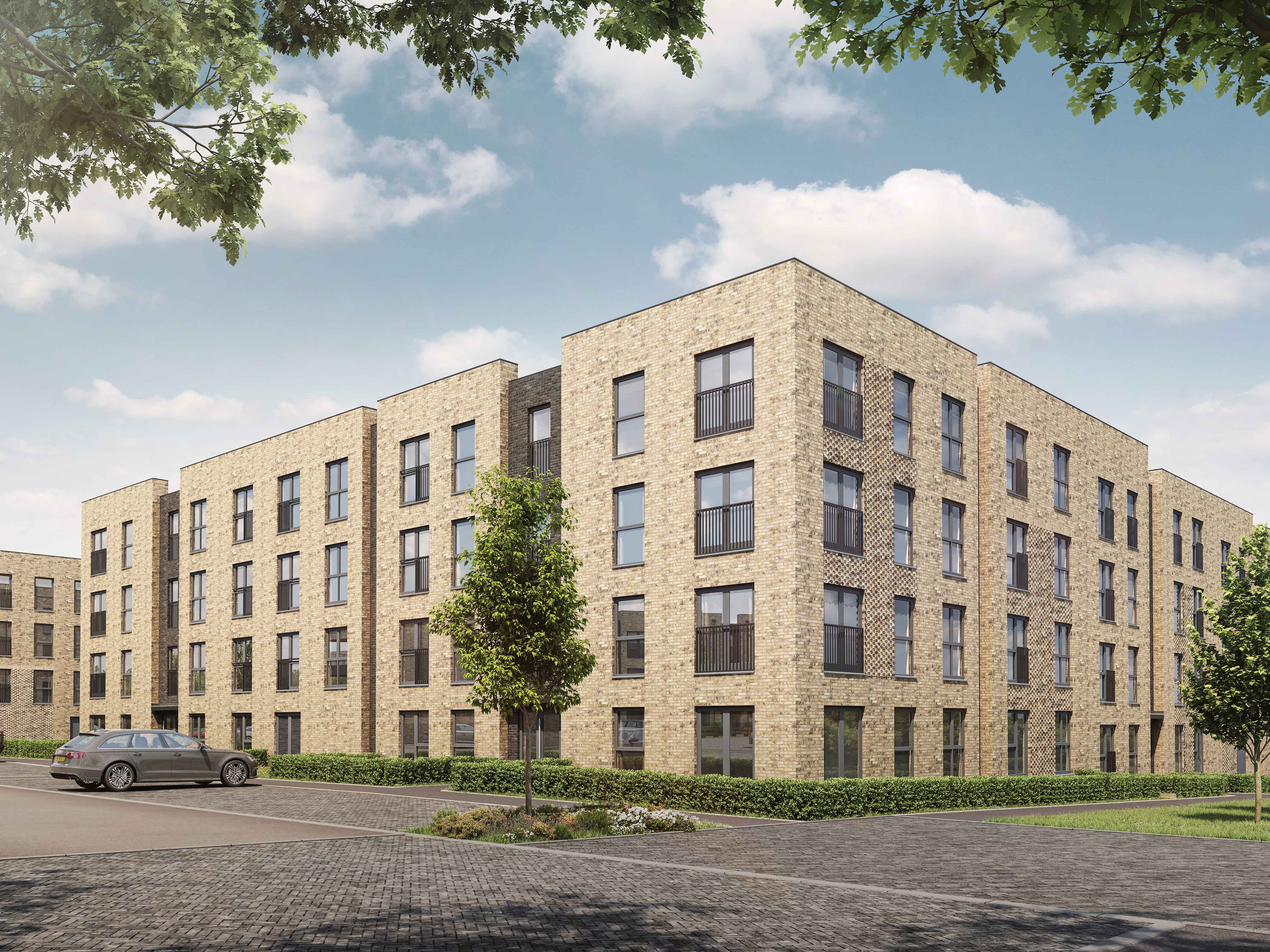 External image of apartment block 2 at Cammo Meadows