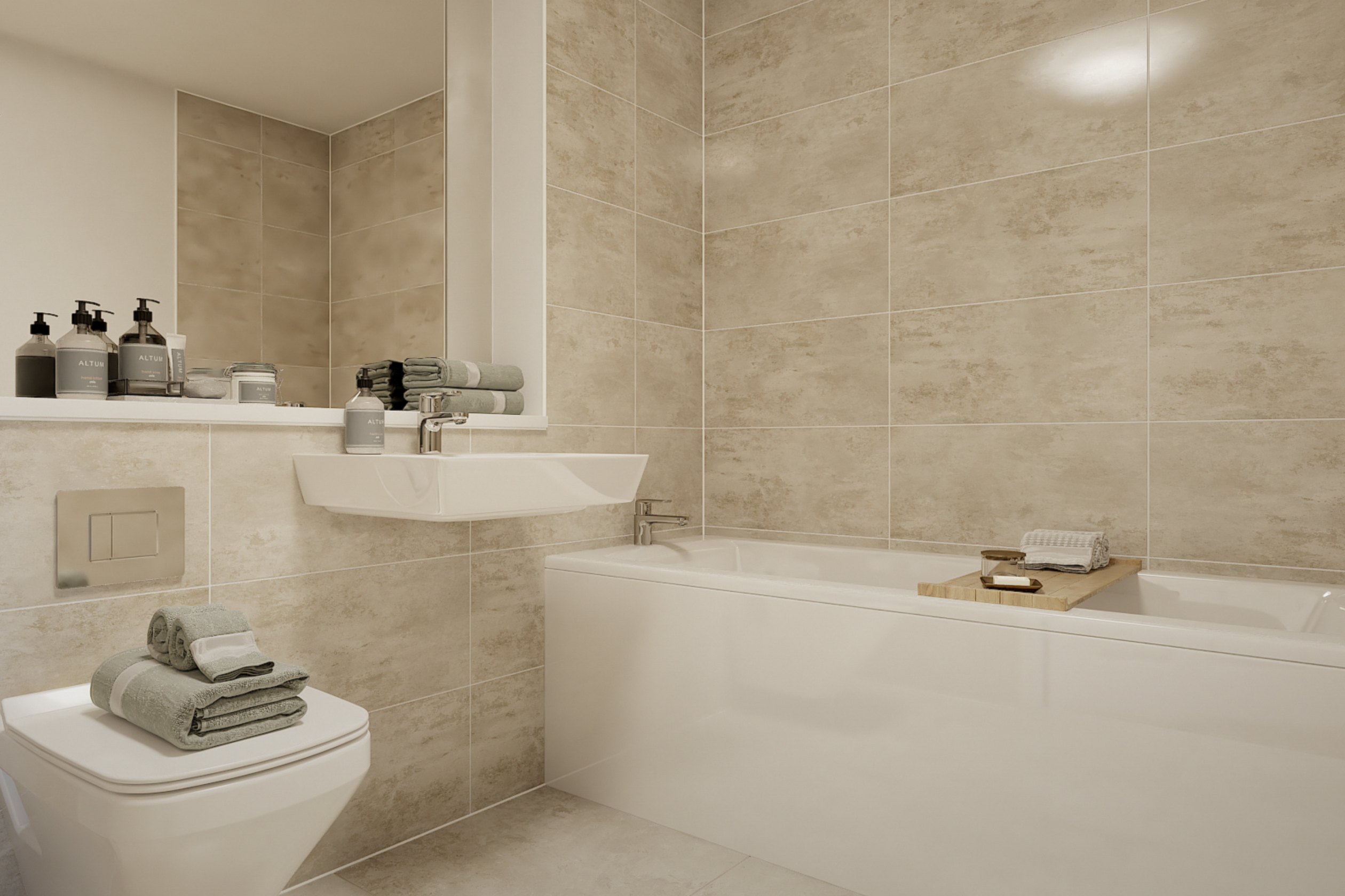 2 bedroom apartment, bathroom