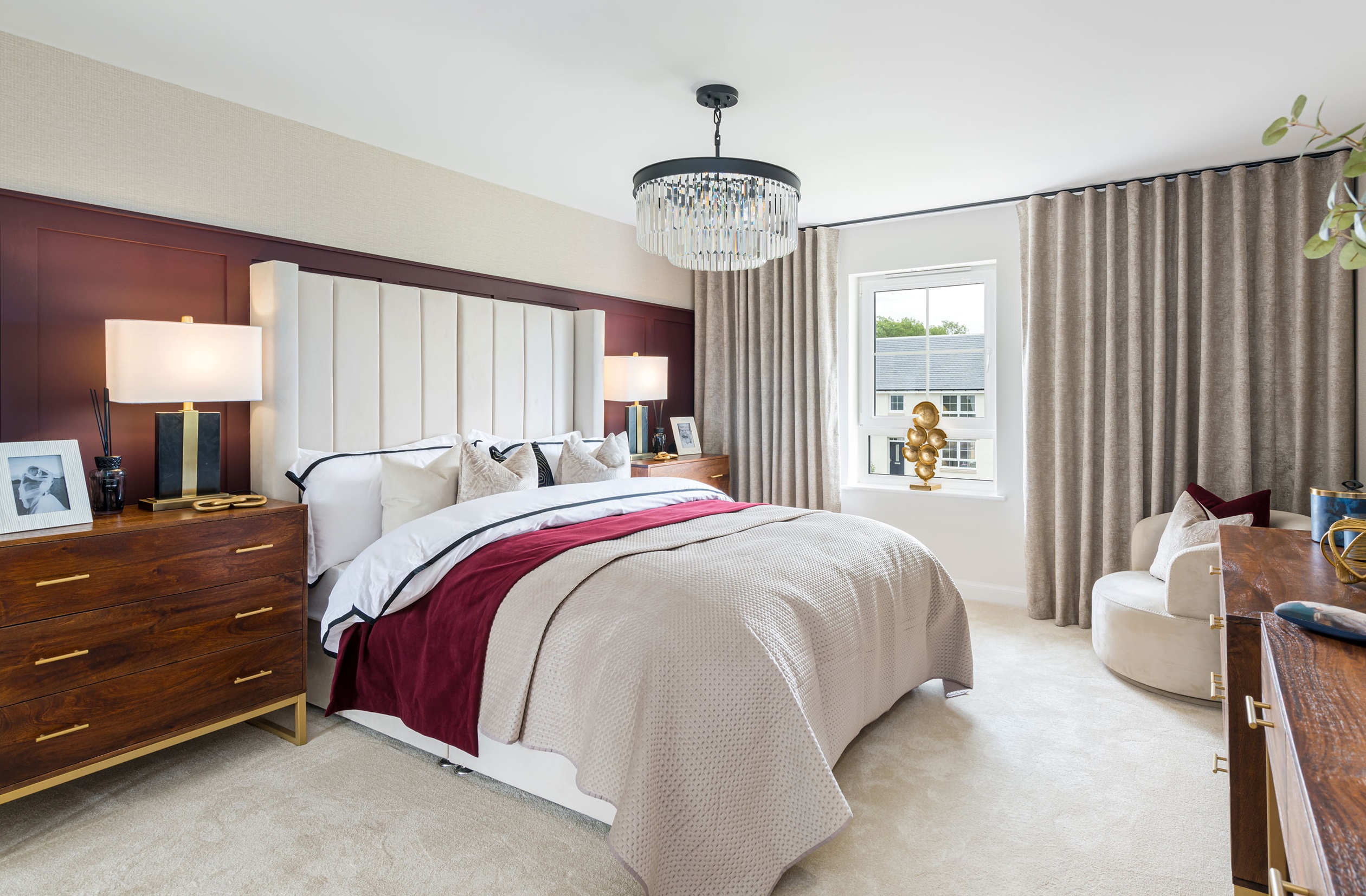 Main bedroom in Glenbervie show home