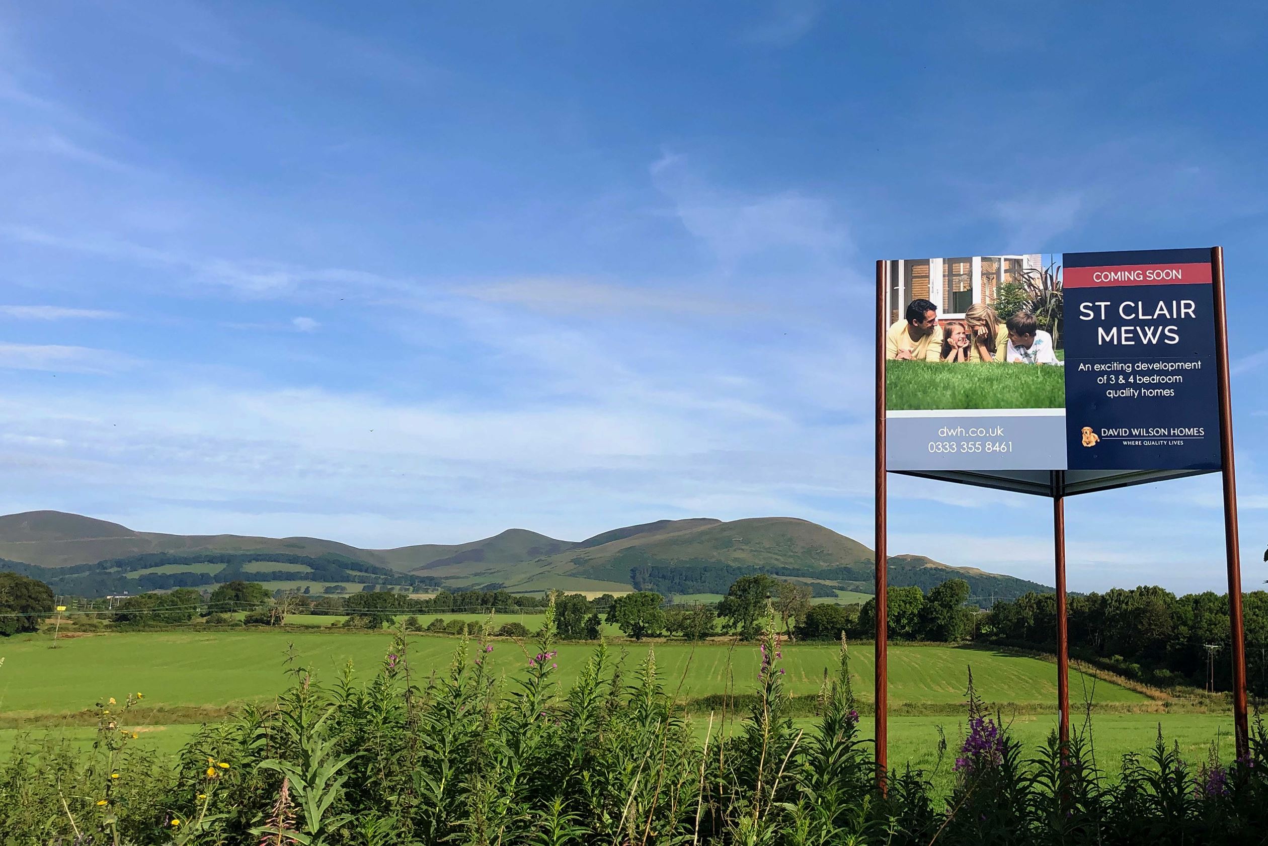 Views surrounding the development of Roslin Mews 