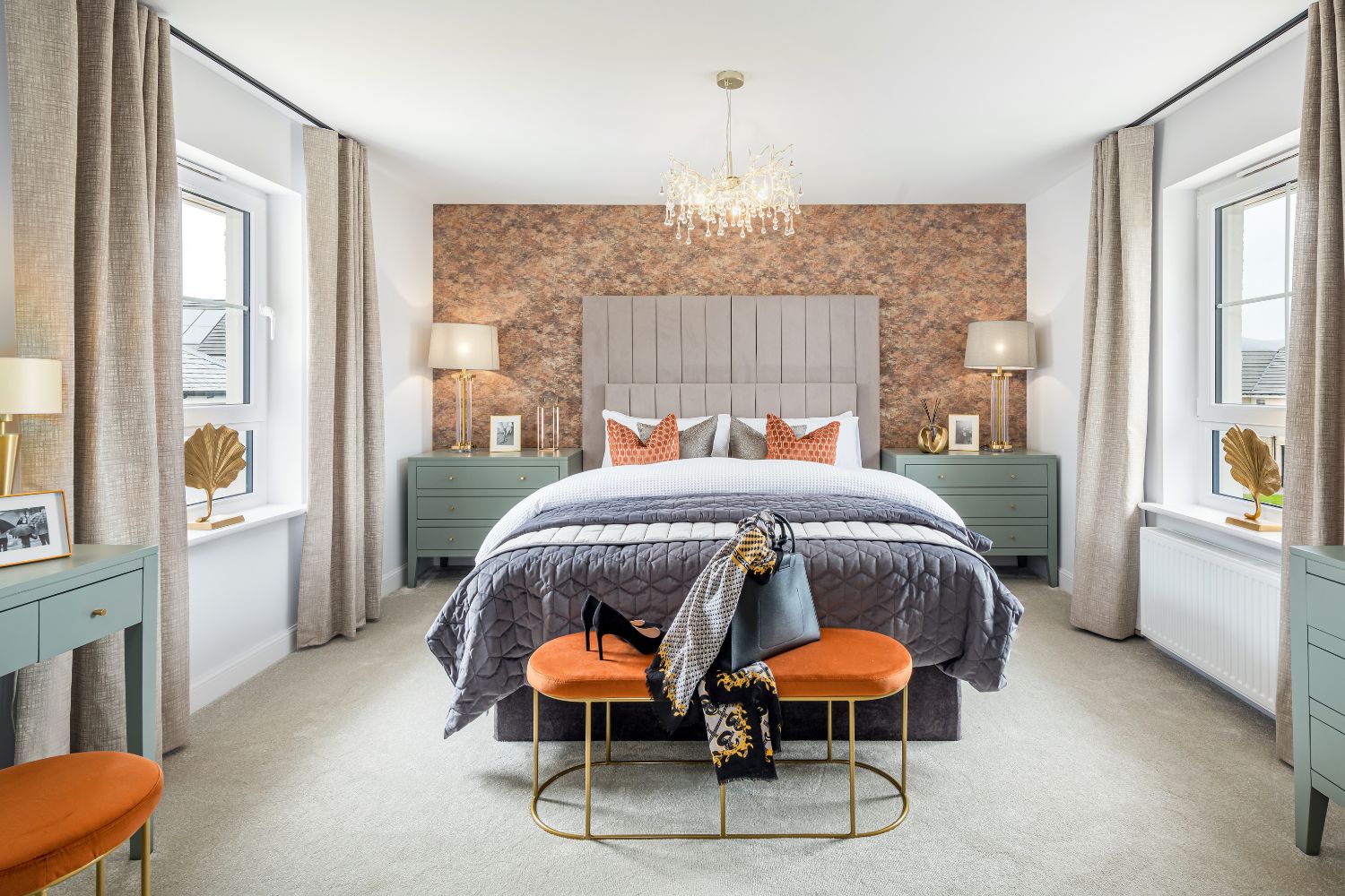 Main bedroom in 4 bedroom Brechin house