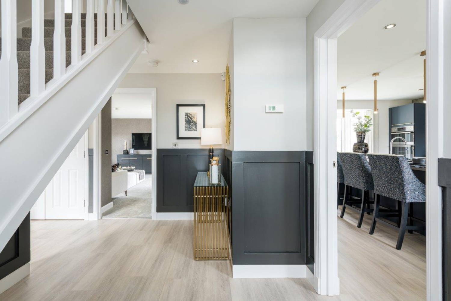 Downstairs hallway in detached 4 bedroom home
