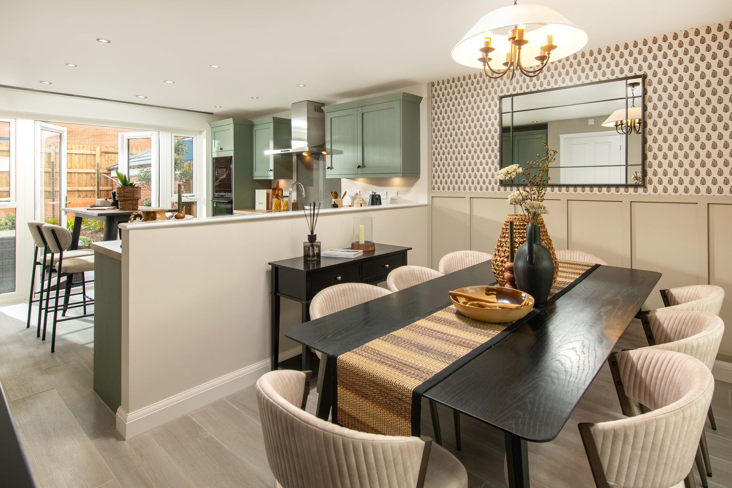 Curborough Fields Wychwood Show Home kitchen-diner 