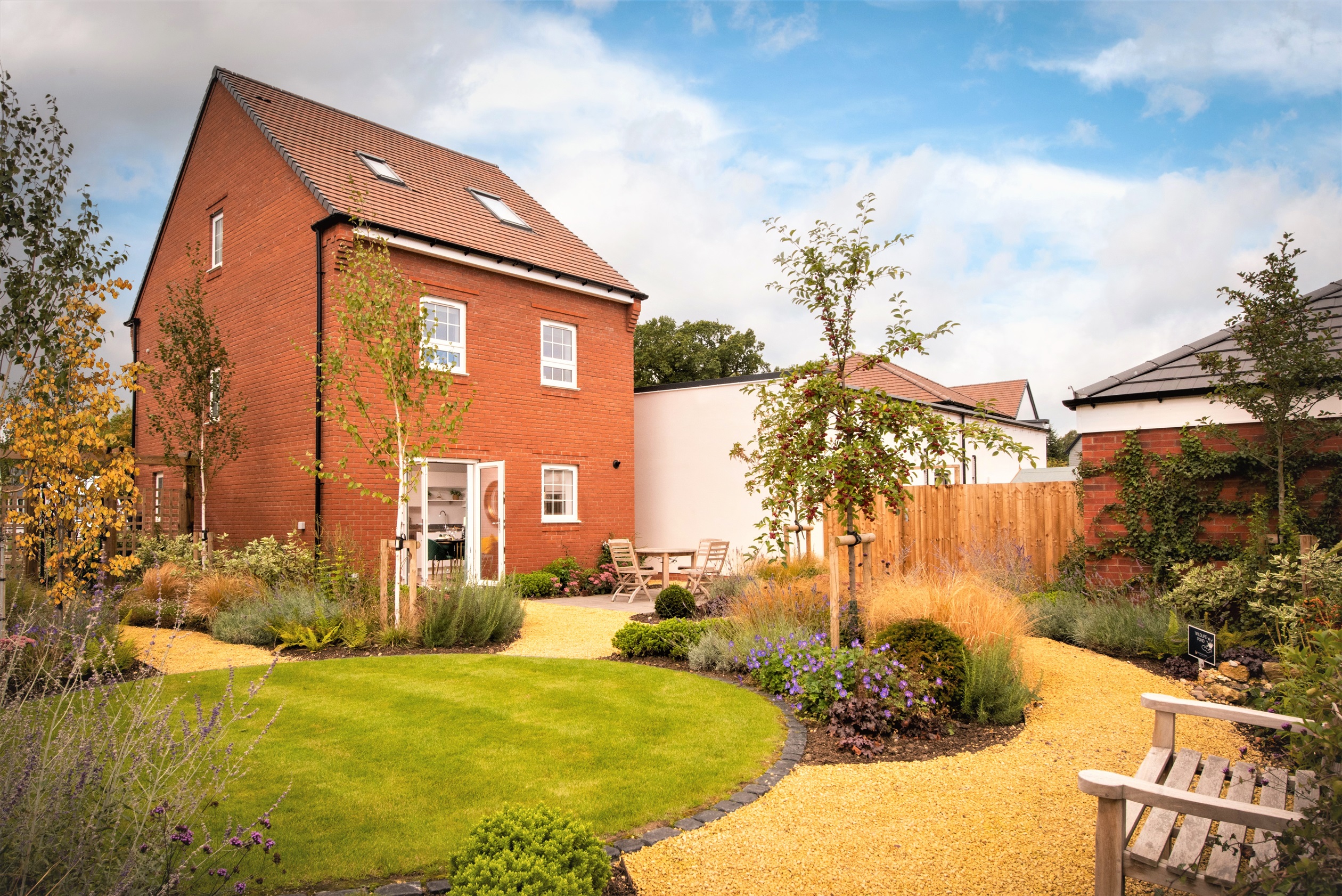 Show Home garden at DWH Heritage Grange Lighthorne