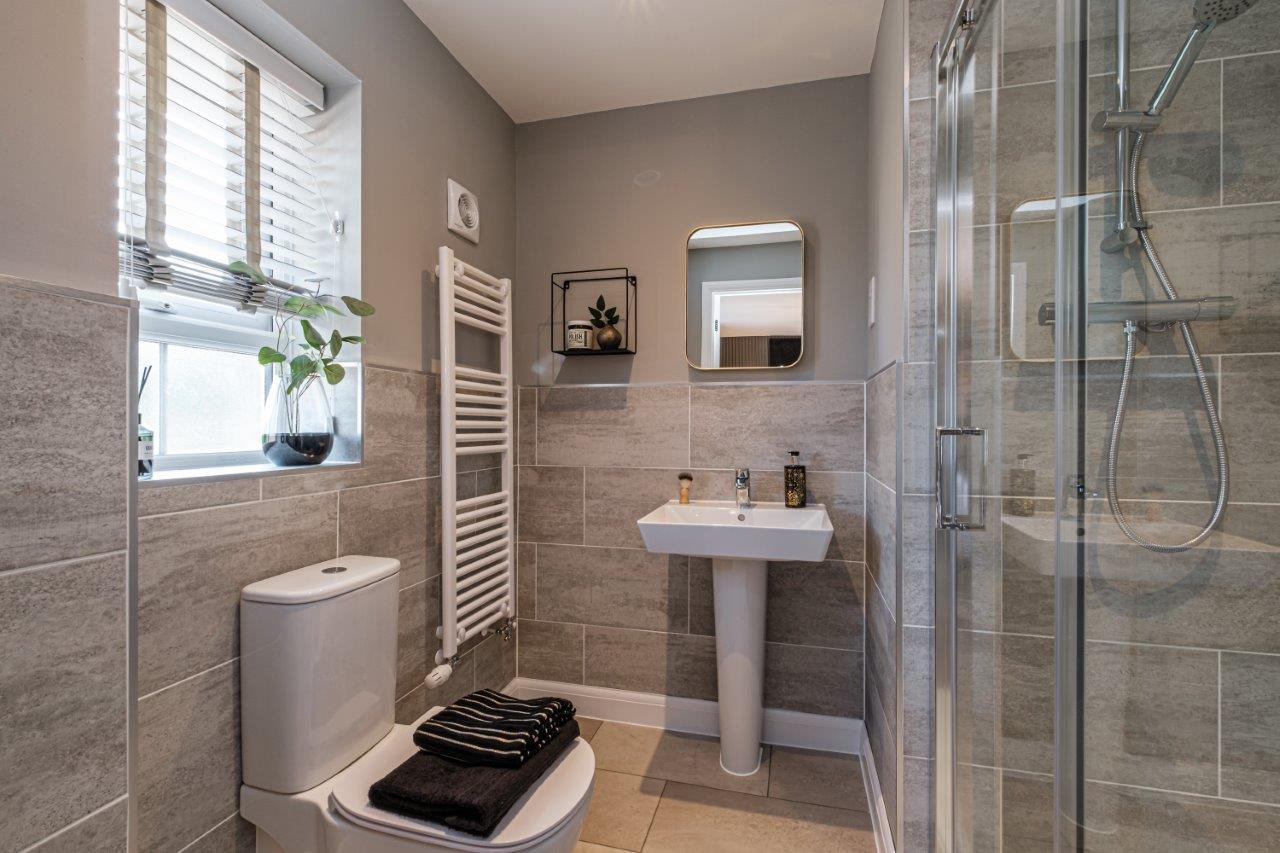 Grey Bradgate bathroom at DWH Olive Park